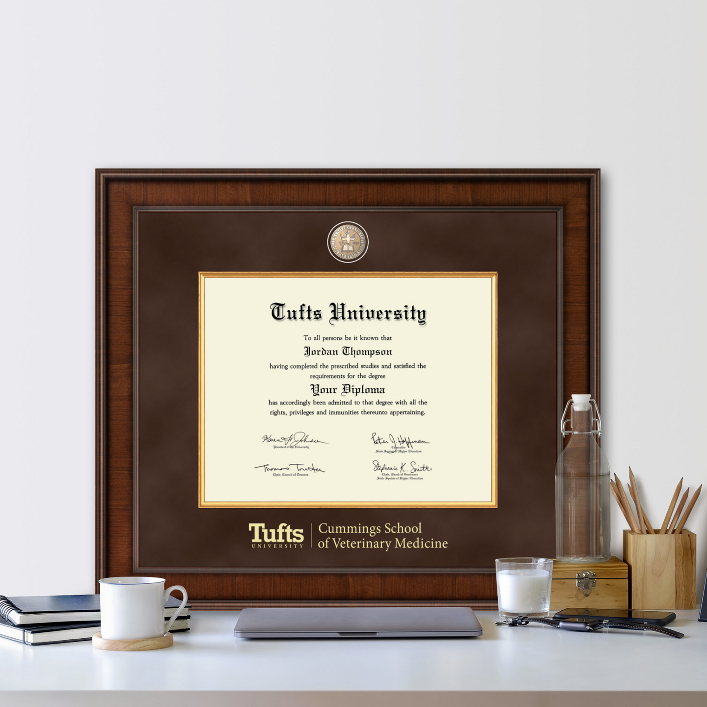Tufts University Presidential Masterpiece Diploma Frame in Madison