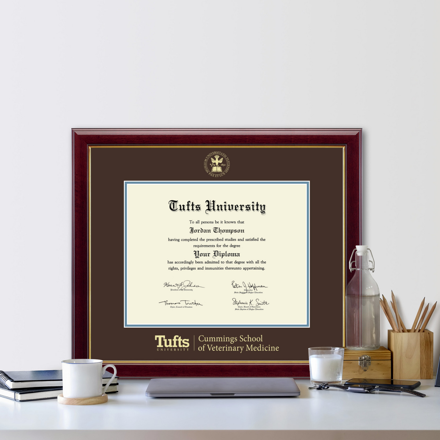 Tufts University Gold Embossed Diploma Frame in Gallery - Item #234360