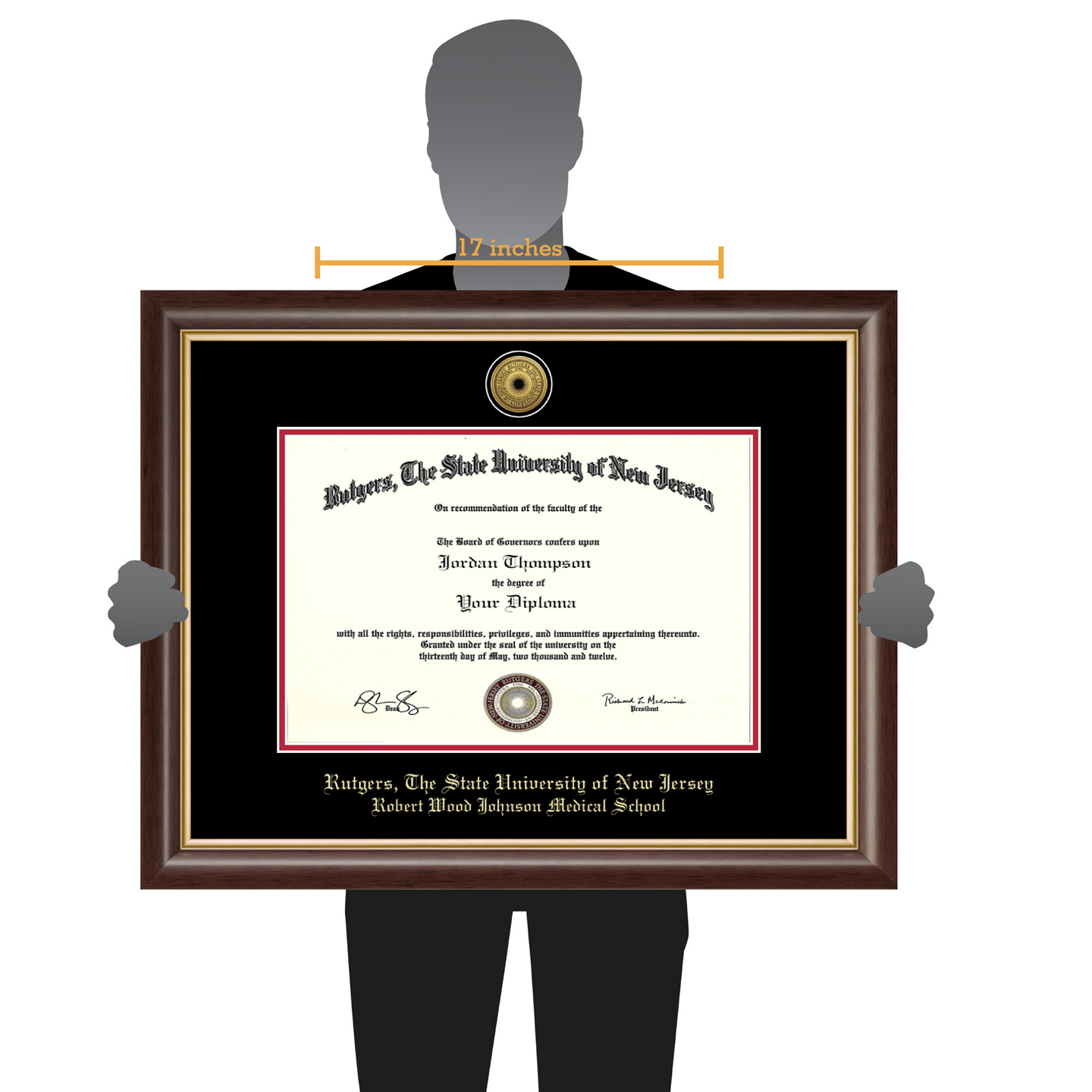 Rutgers, The State University of New Jersey Gold Engraved Medallion