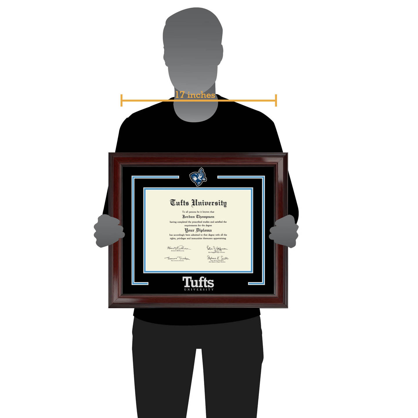 Tufts University Spirit Medallion Diploma Frame in Encore - Item
