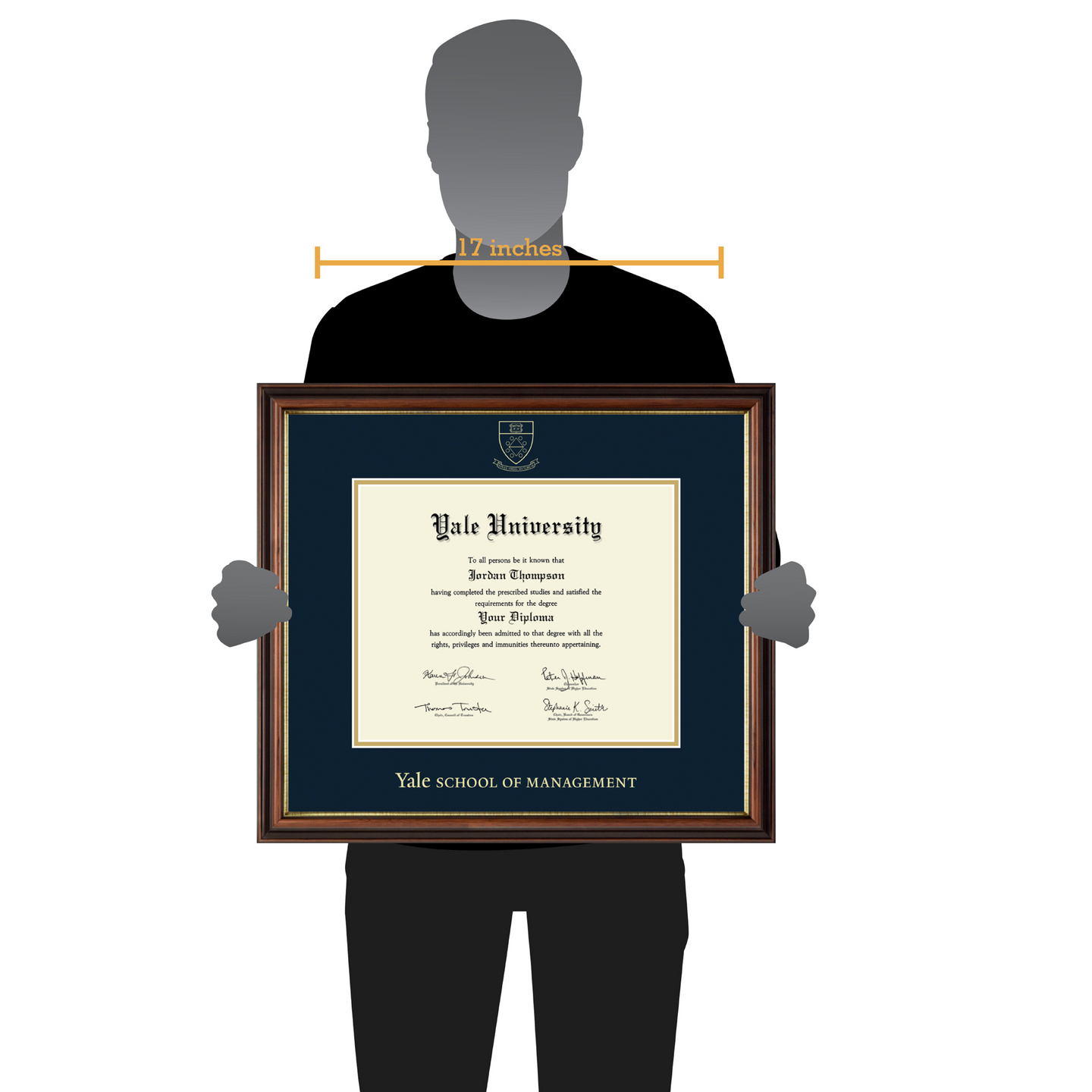 Yale University Gold Embossed Diploma Frame in Regency Gold - Item ...