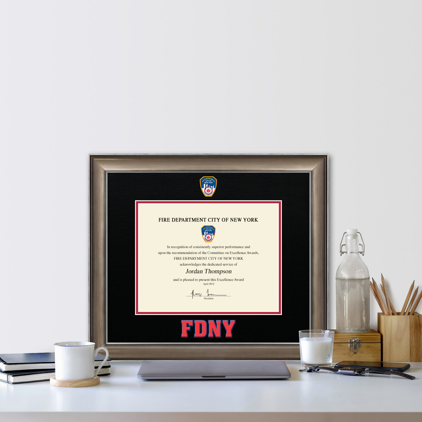 Fire Department City Of New York Dimensions Certificate Frame In Easton ...