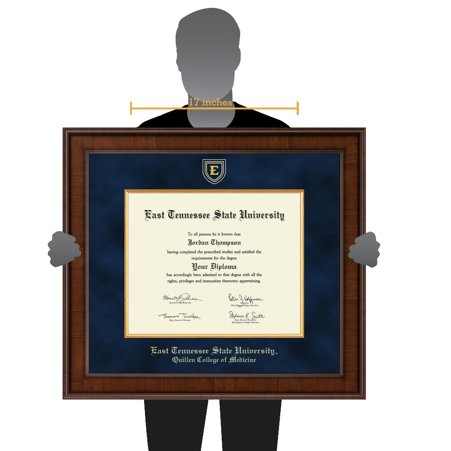 East Tennessee State University Presidential Masterpiece Diploma Frame