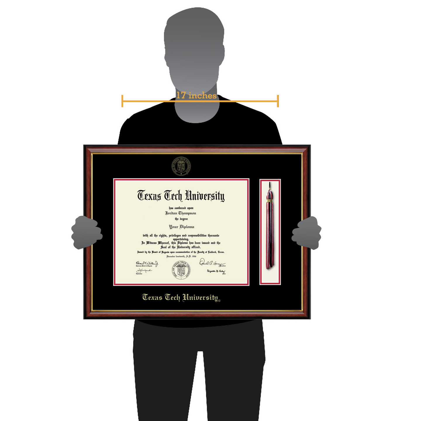 Texas Tech University Tassel Diploma Frame in Southport Gold Item