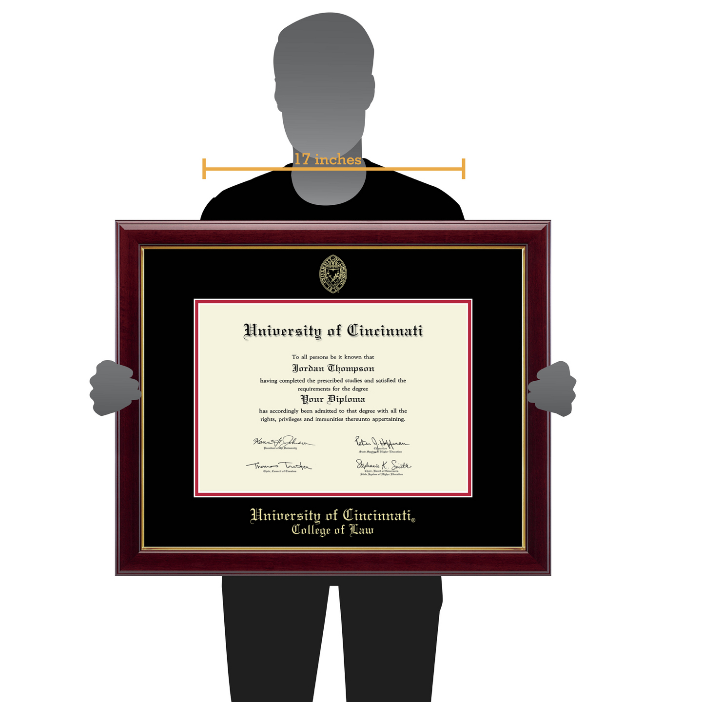 University of Cincinnati Gold Embossed Diploma Frame in Gallery Item
