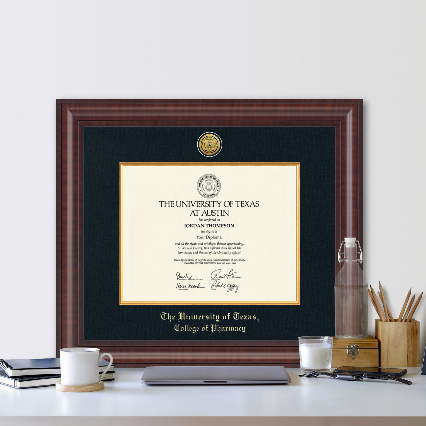The University of Texas at Austin Presidential Gold Engraved Diploma Frame in Premier Item