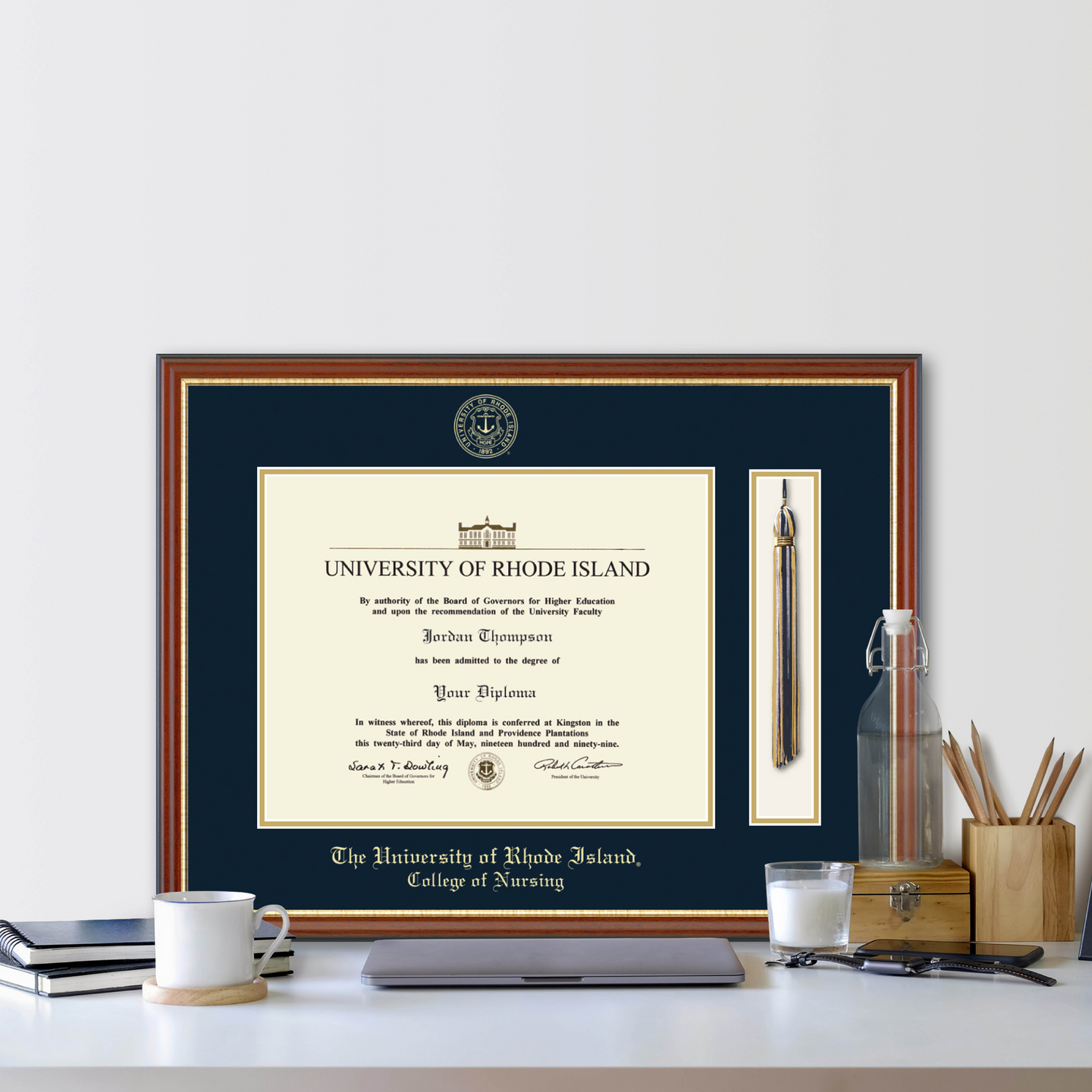 The University of Rhode Island Tassel Edition Diploma Frame in Newport