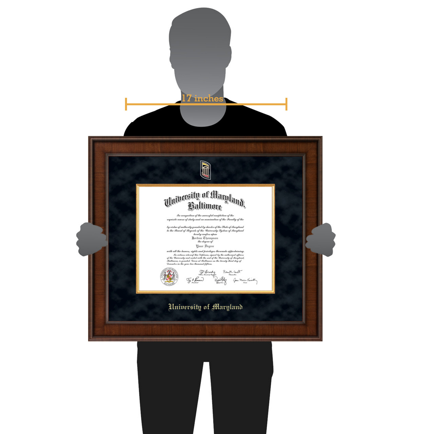 University of Maryland Baltimore Presidential Masterpiece Diploma Frame
