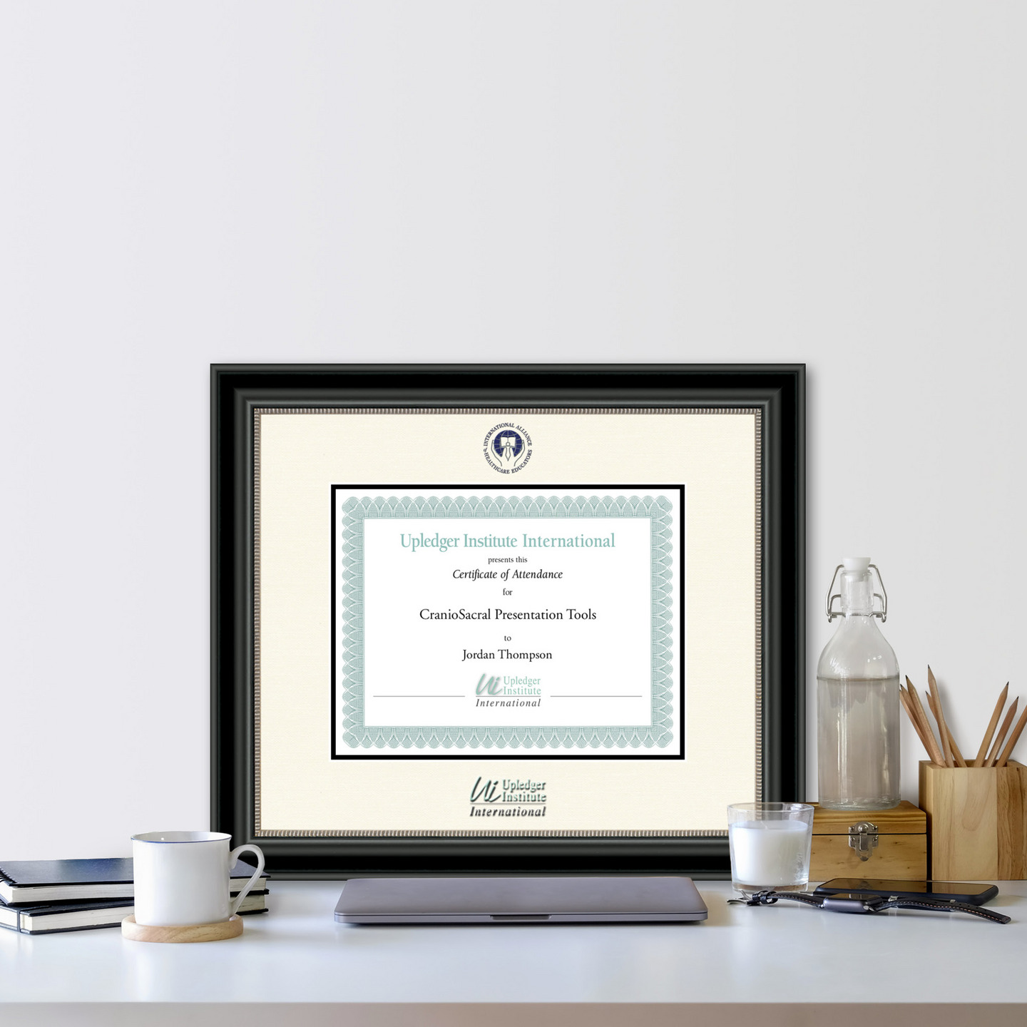 The Upledger Institute Dimensions Certificate Frame in Noir Item
