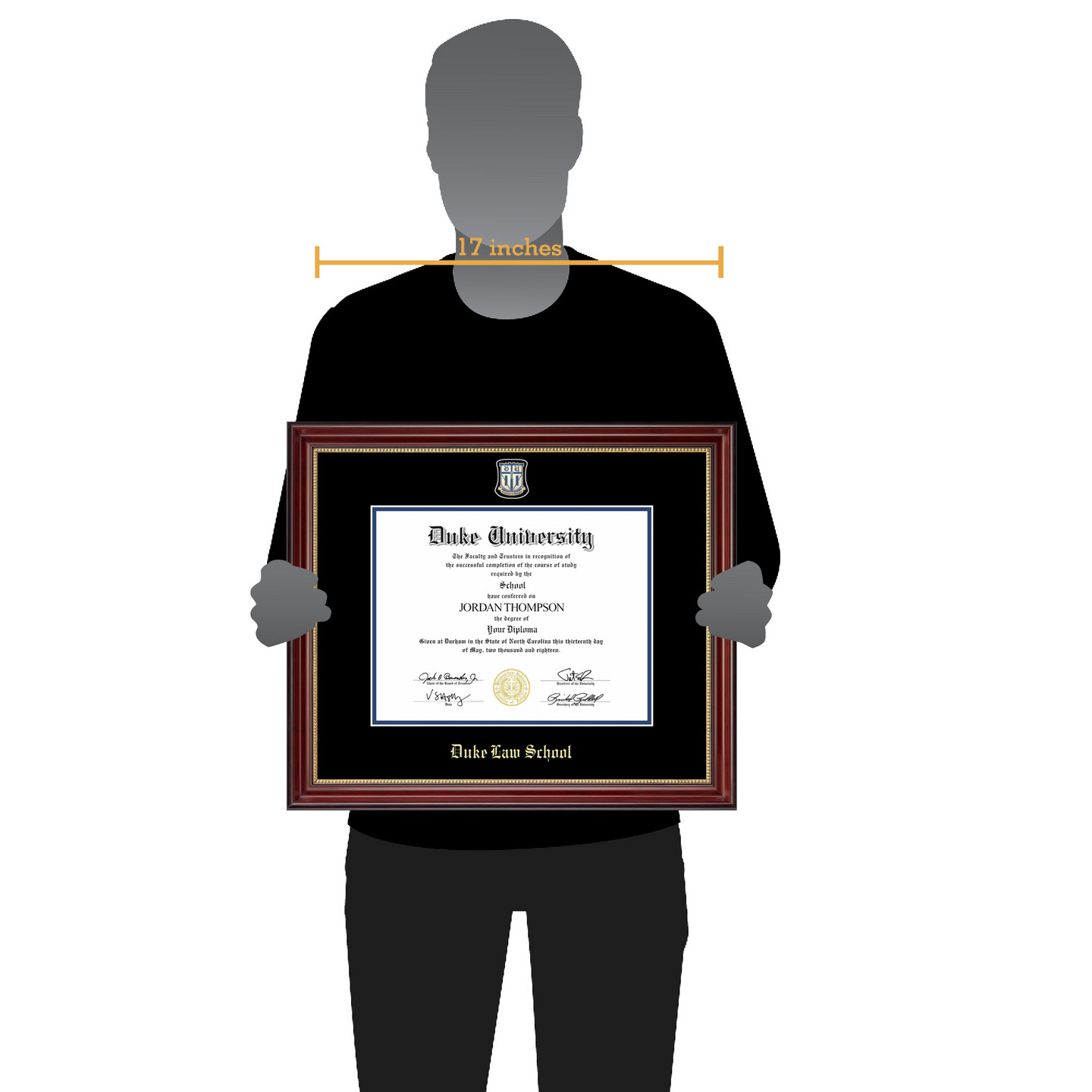 Duke University Masterpiece Medallion Diploma Frame in Kensington Gold