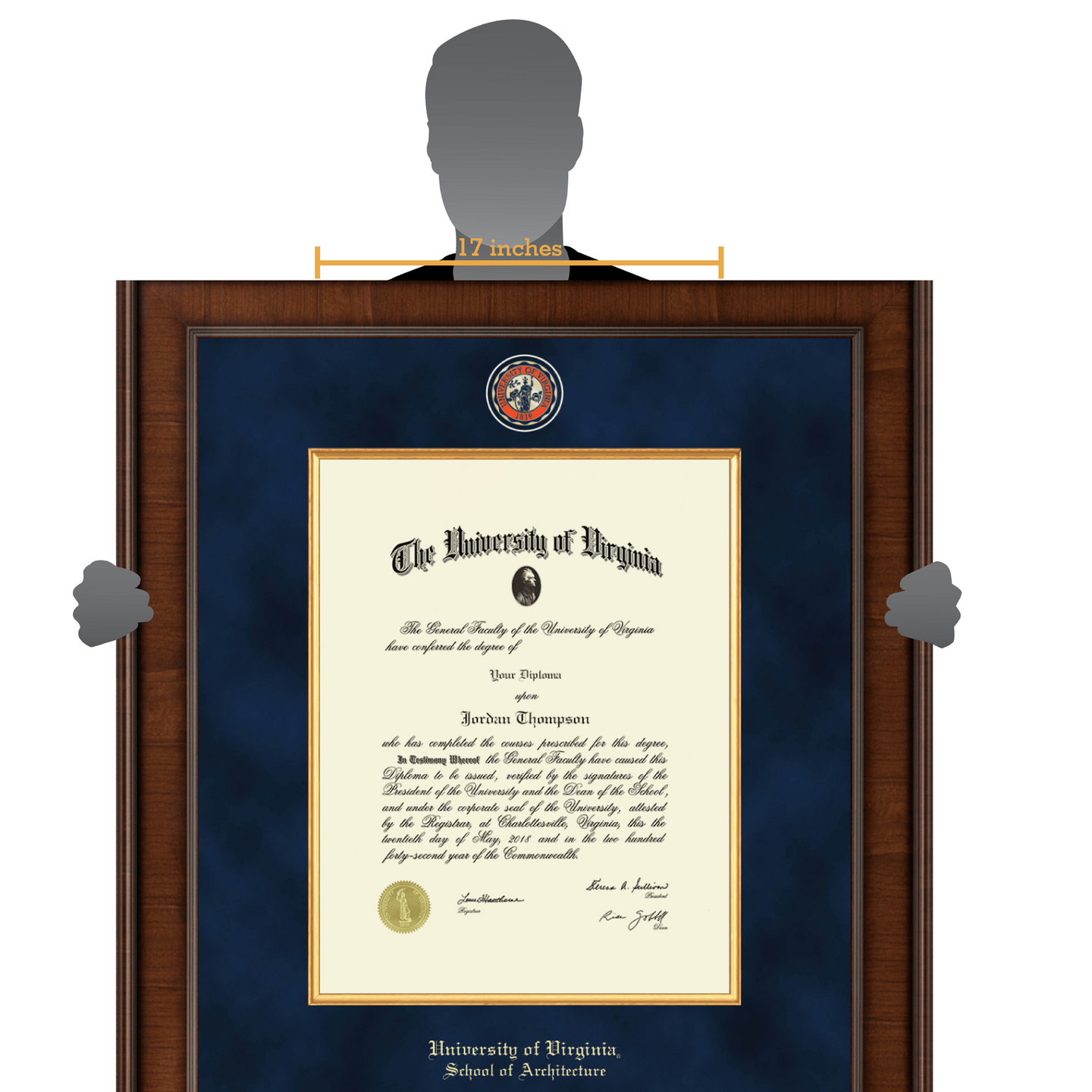 University of Virginia Presidential Masterpiece Diploma Frame in