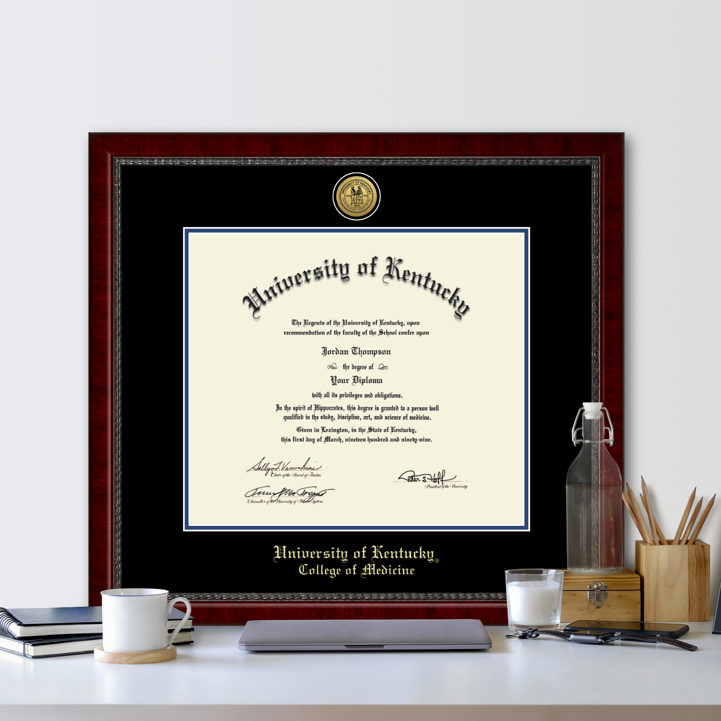 University of Kentucky Gold Engraved Medallion Diploma Frame in Sutton Item 310453 from