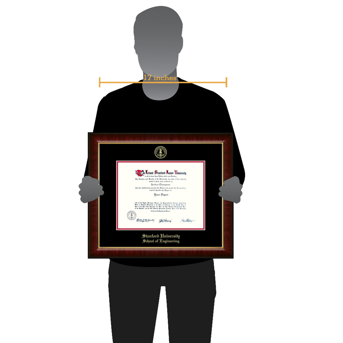 Stanford University Gold Embossed Diploma Frame In Murano Item