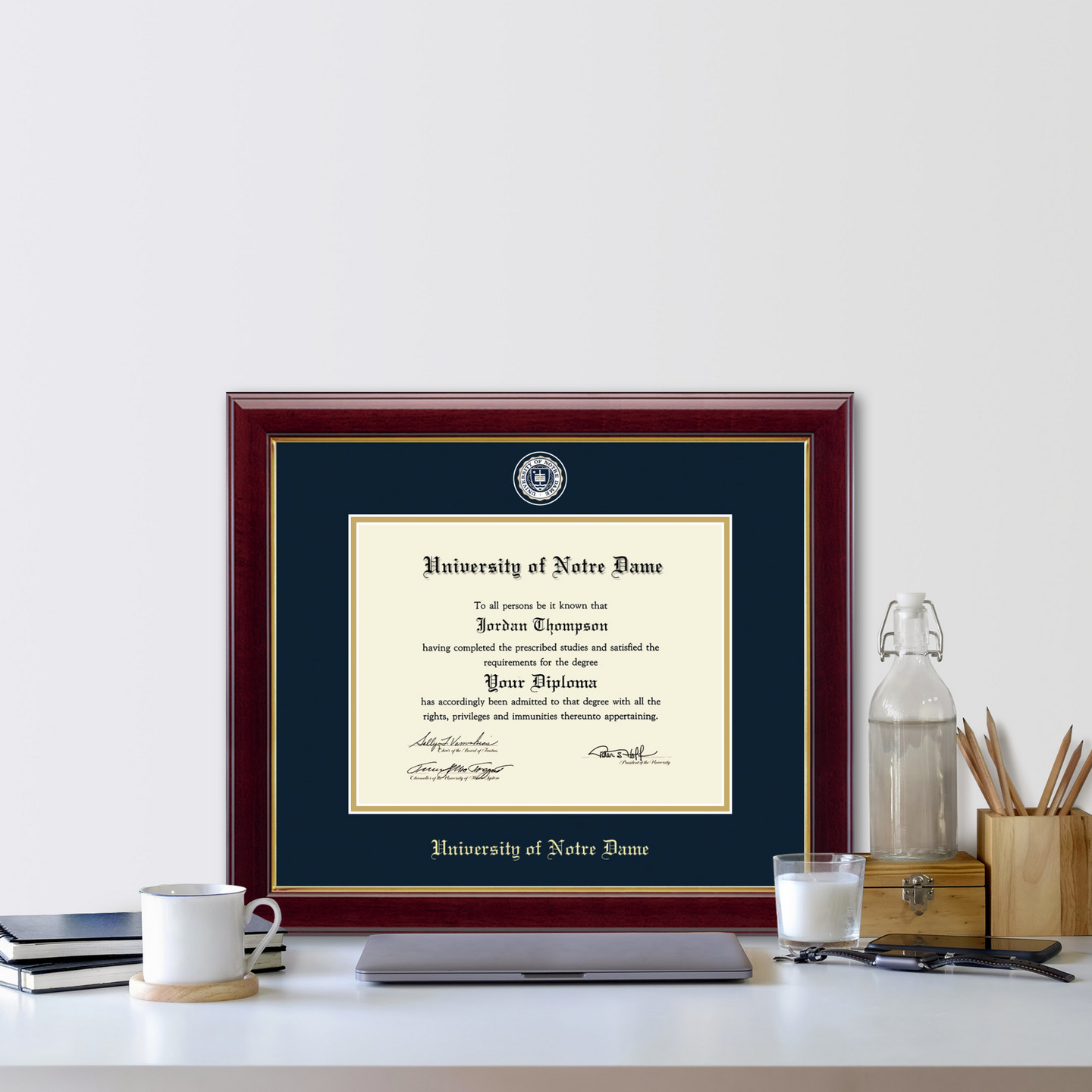 University of Notre Dame Masterpiece Medallion Diploma Frame in Gallery