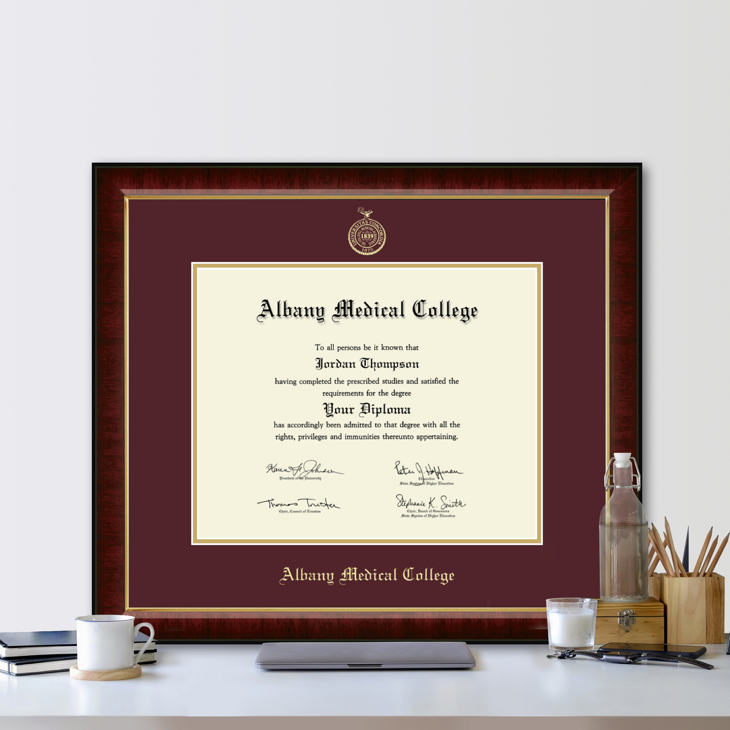 Albany Medical College Gold Embossed Diploma Frame in Murano Item 272559