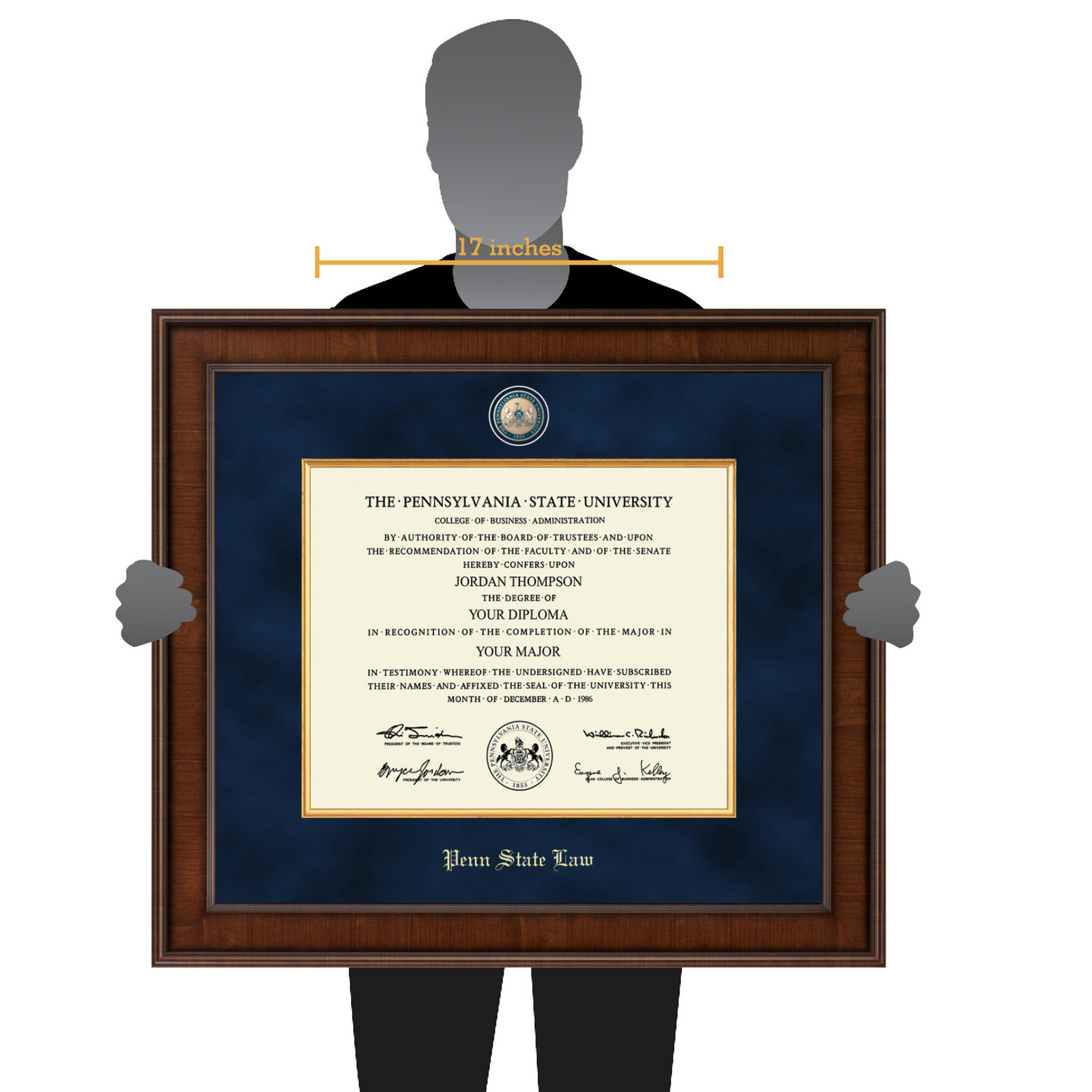 Pennsylvania State University Presidential Masterpiece Diploma Frame in