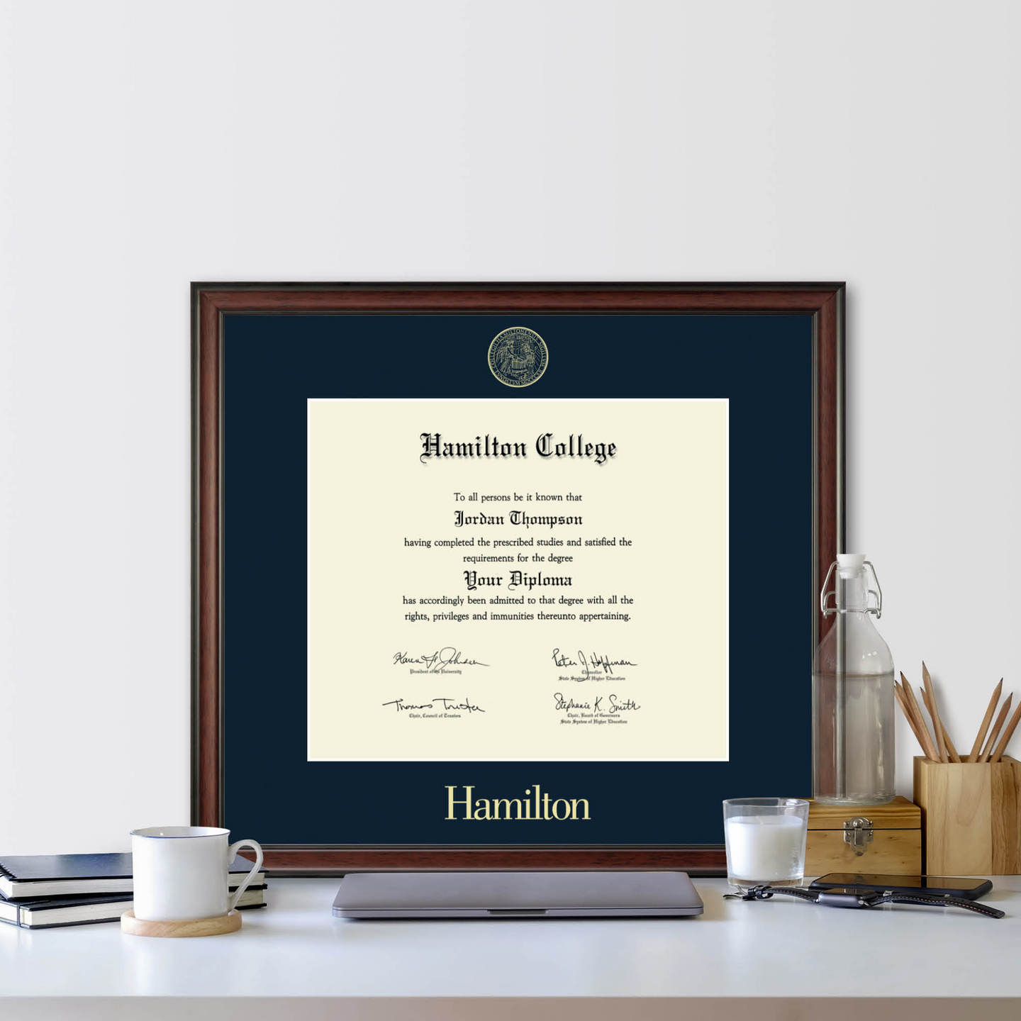 Hamilton College Gold Embossed Diploma Frame in Studio Item 319086