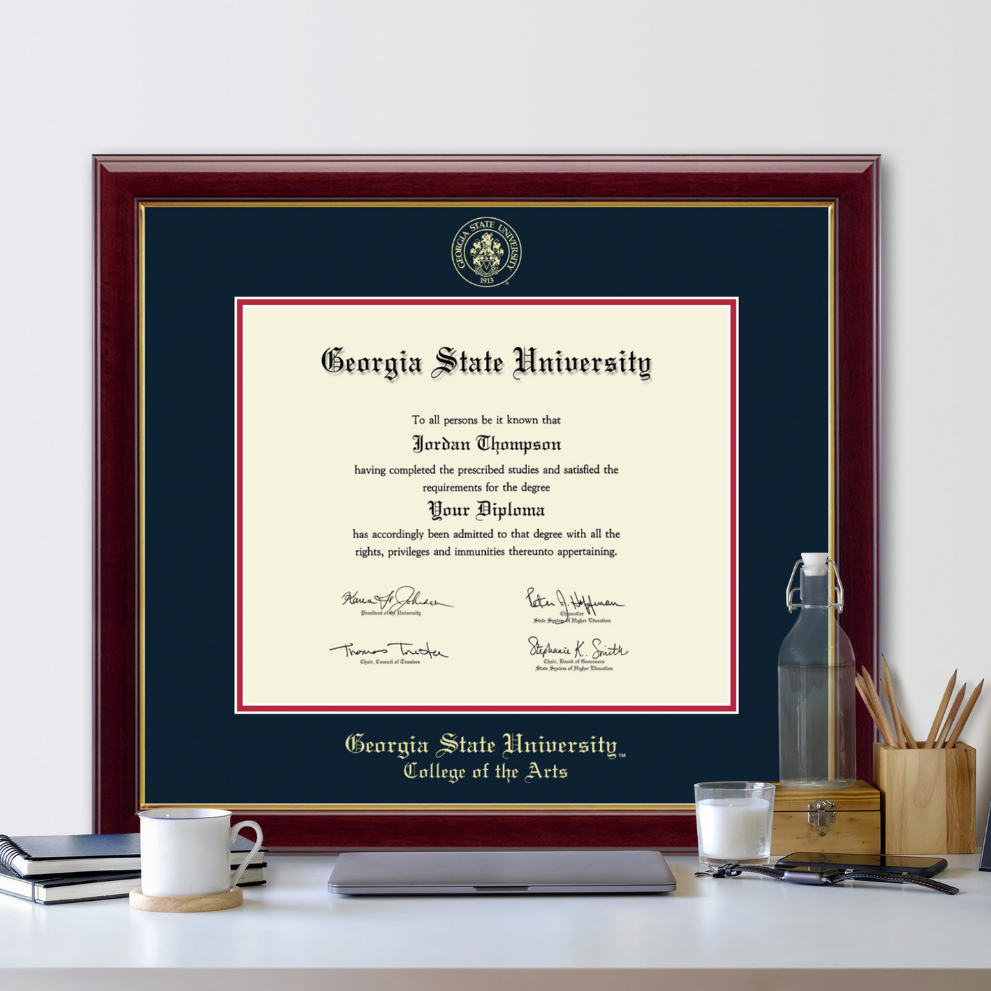 State University Gold Embossed Diploma Frame in Gallery Item