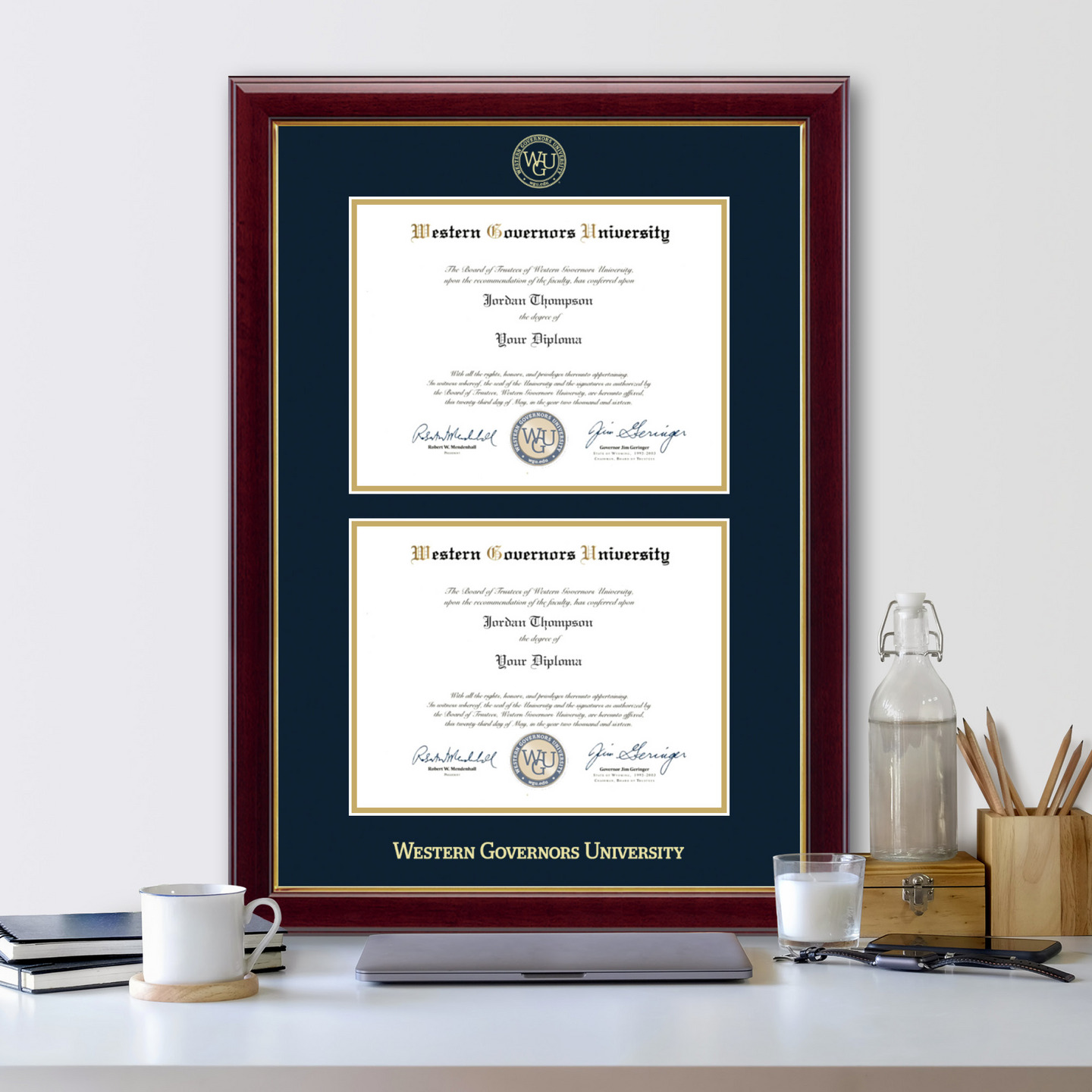 Western Governors University Double Diploma Frame in Gallery Item 320750