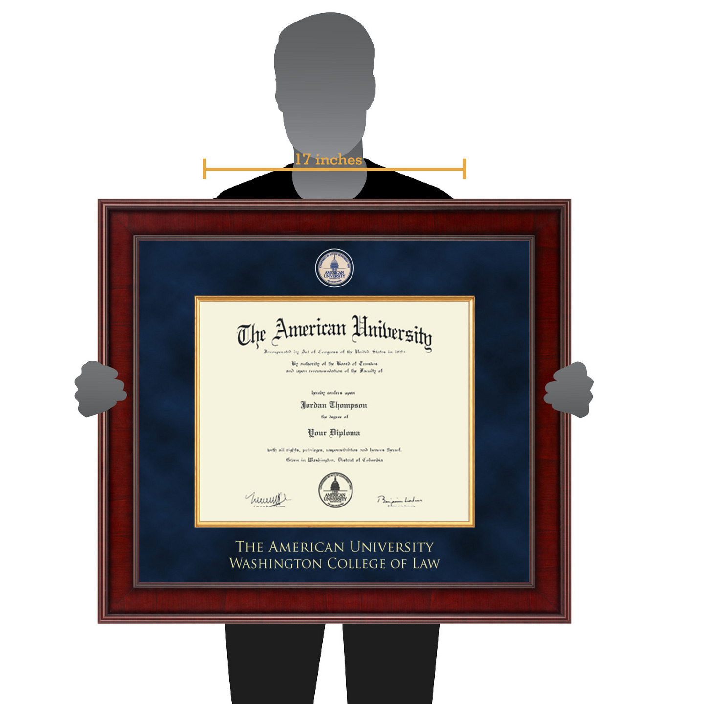 American University Presidential Masterpiece Diploma Frame in Jefferson