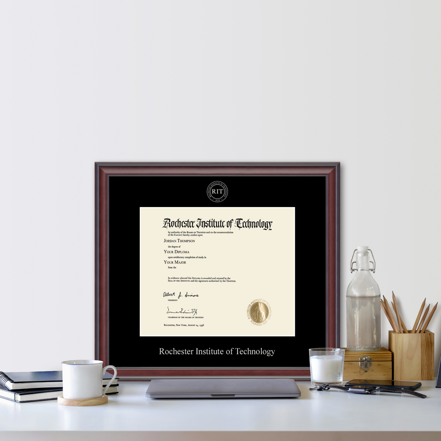 Rochester Institute of Technology Silver Embossed Diploma Frame in