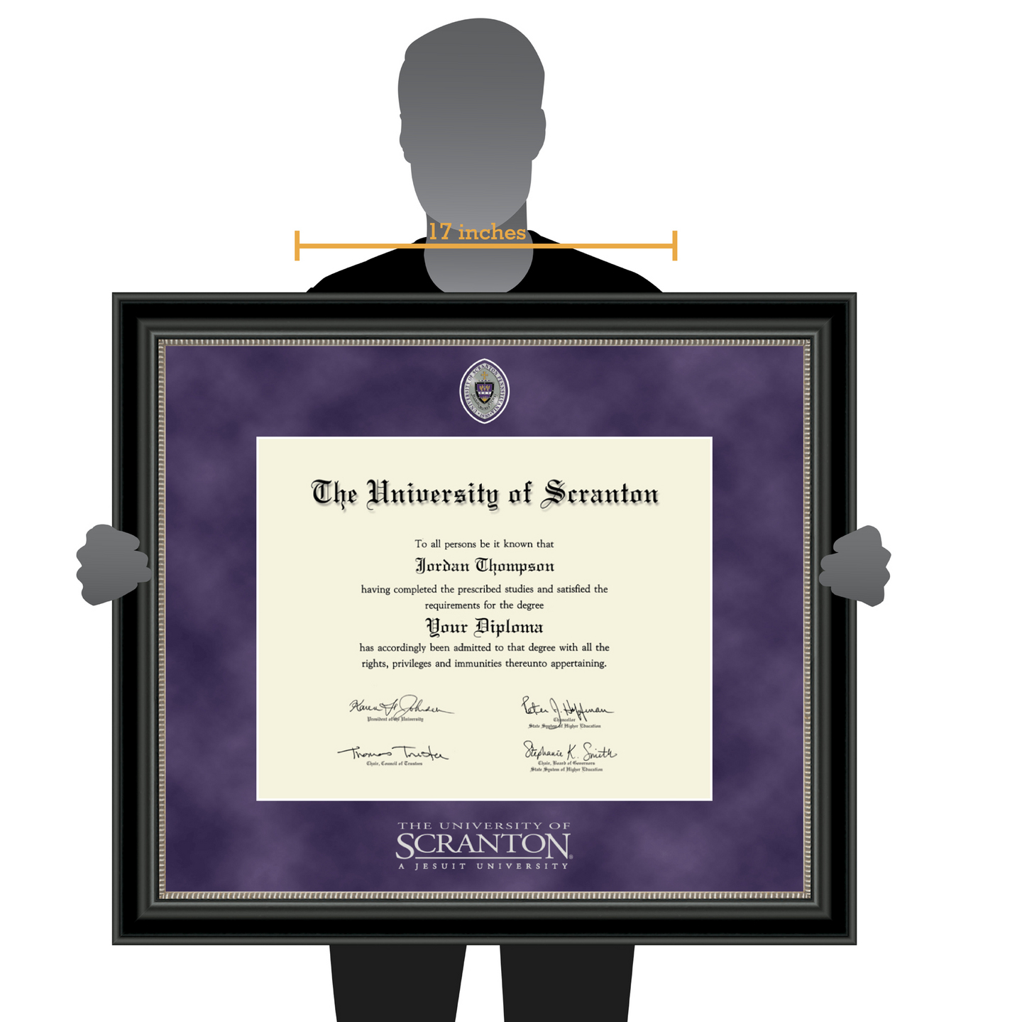 The University of Scranton Regal Edition Diploma Frame in Noir Item