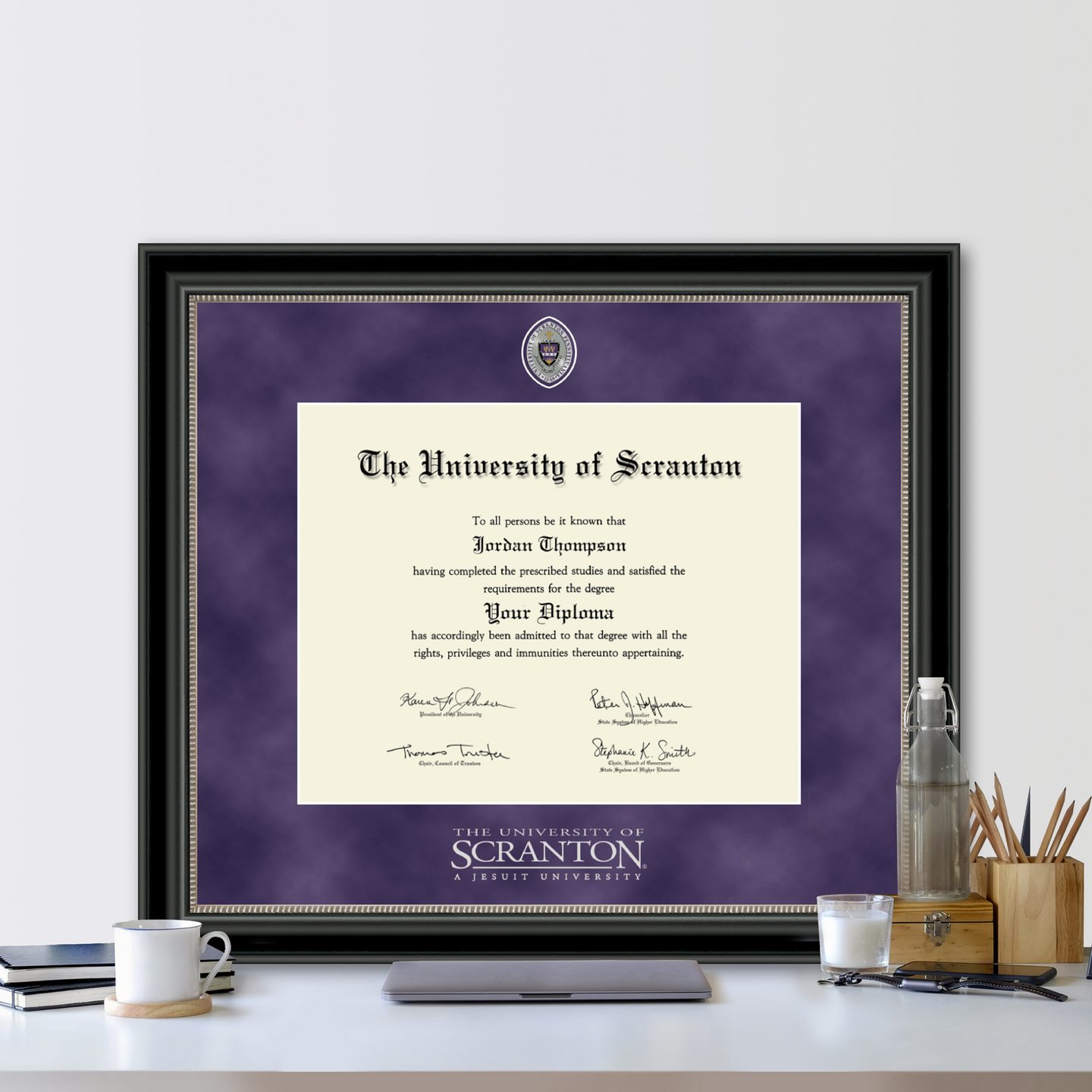 The University of Scranton Regal Edition Diploma Frame in Noir Item