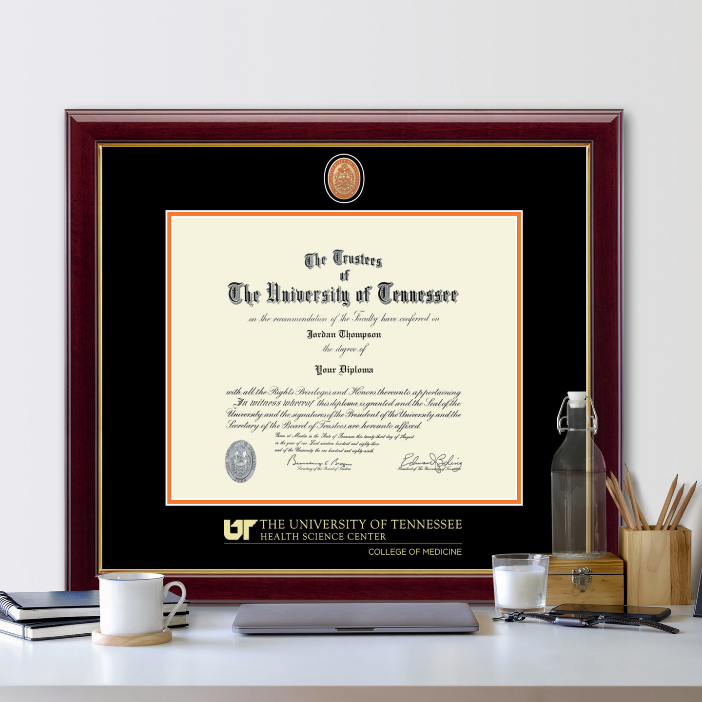 The University of Tennessee Health Science Center Memphis Masterpiece  Medallion Diploma Frame in Gallery - Item #325962-TWE