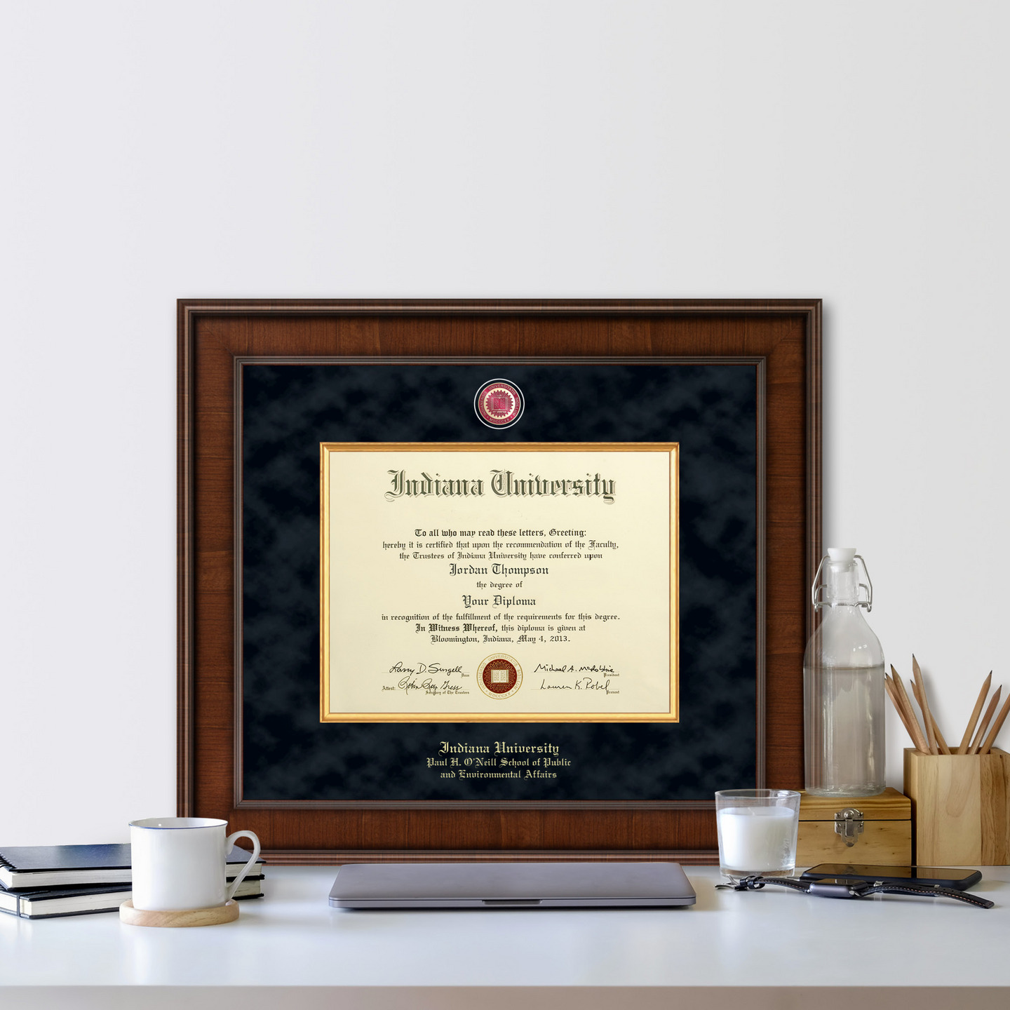 Indiana University Bloomington Presidential Masterpiece Diploma Frame