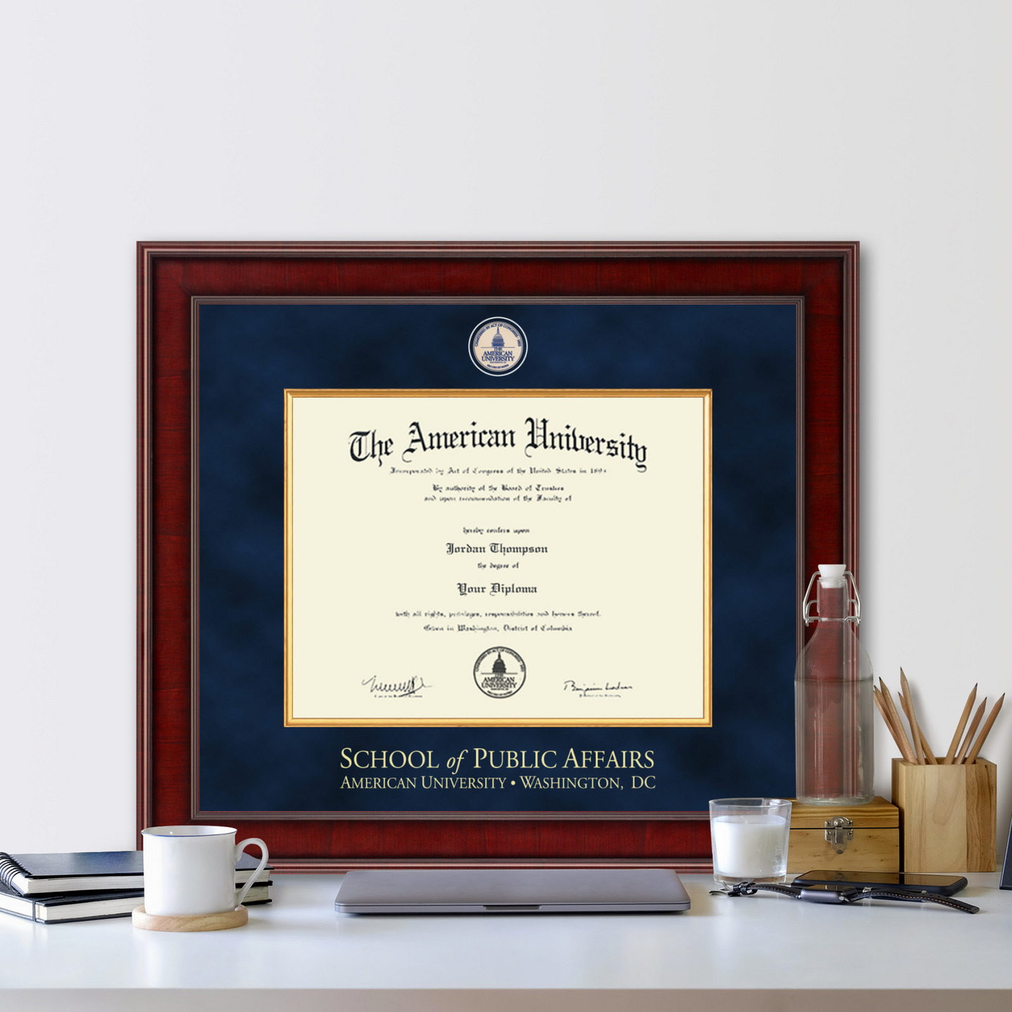 American University Presidential Masterpiece Diploma Frame in Jefferson