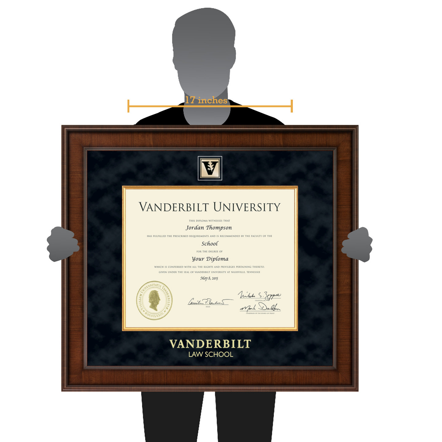 Vanderbilt University Presidential Masterpiece Diploma Frame in Madison