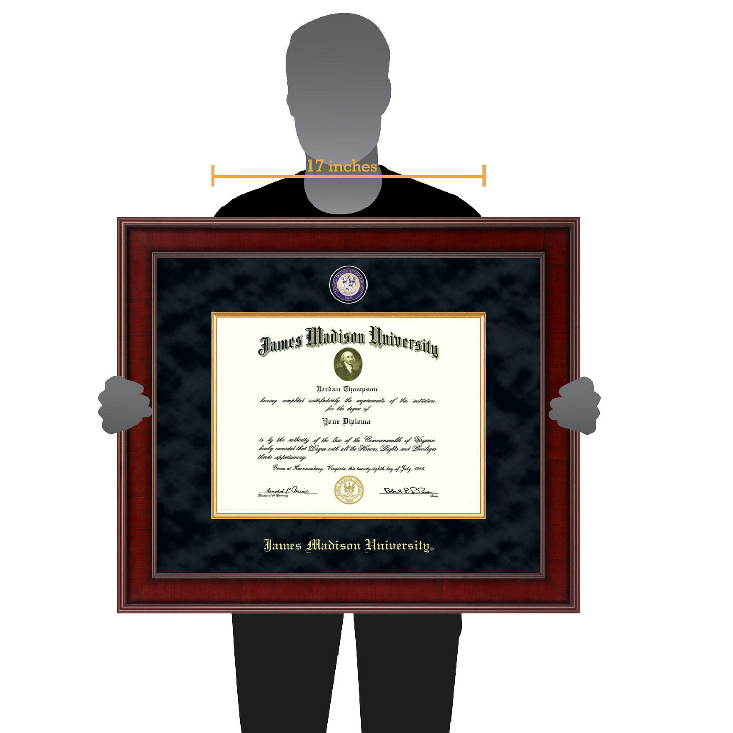 James Madison University Presidential Masterpiece Diploma Frame in
