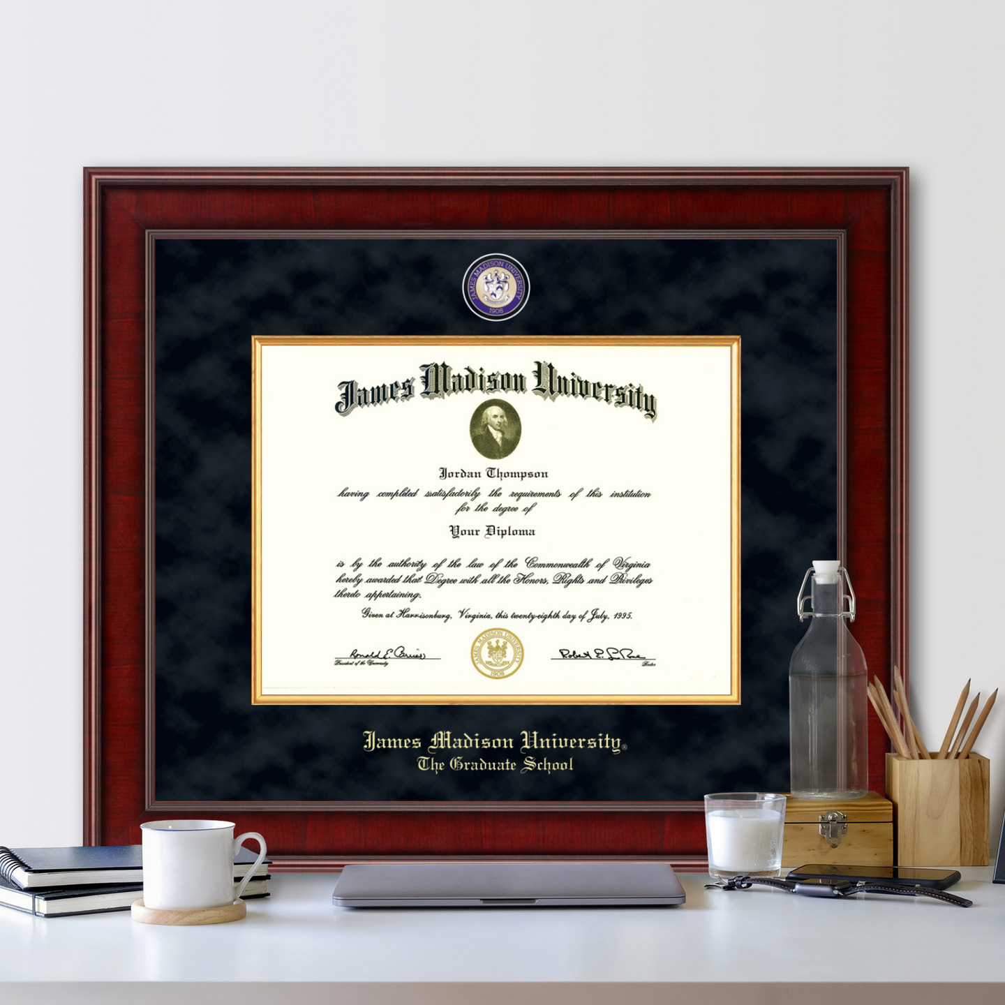James Madison University Presidential Masterpiece Diploma Frame in