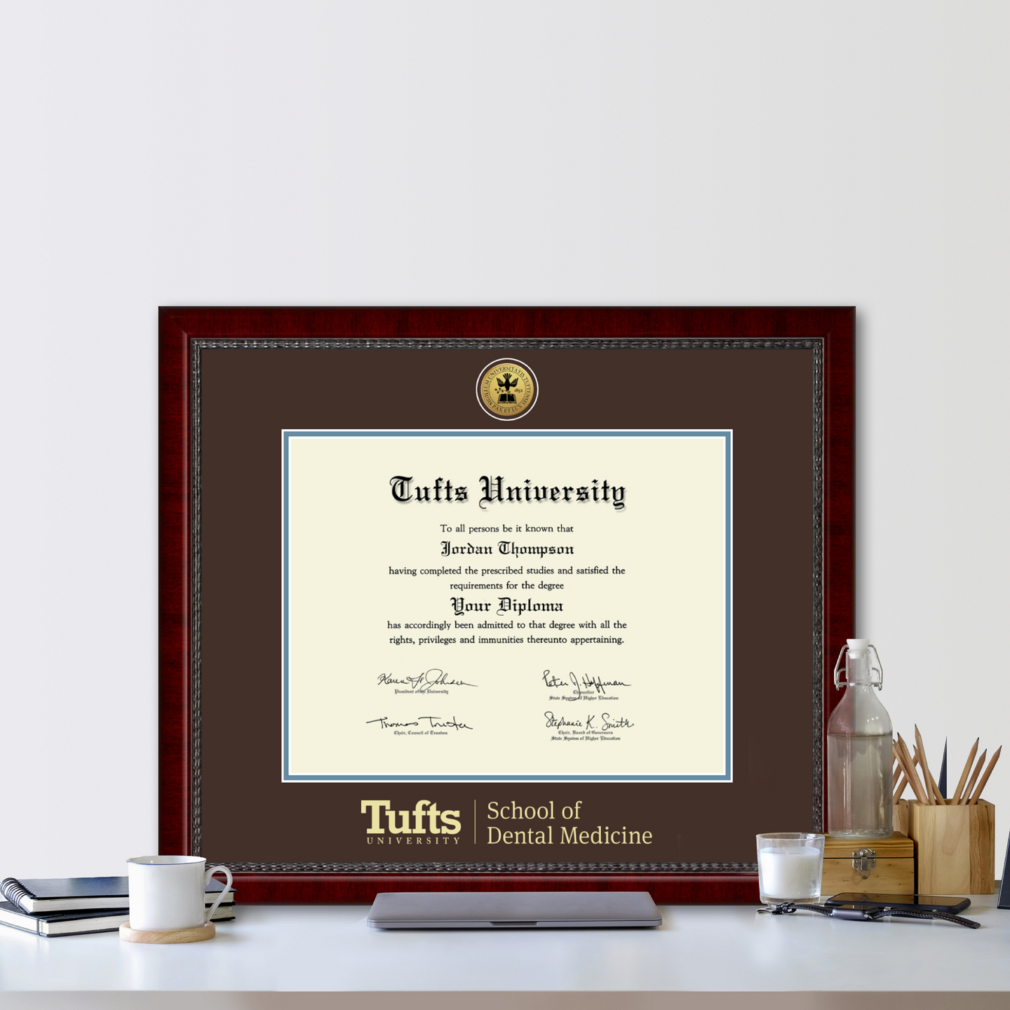 Tufts University Gold Engraved Medallion Diploma Frame In Sutton - Item ...