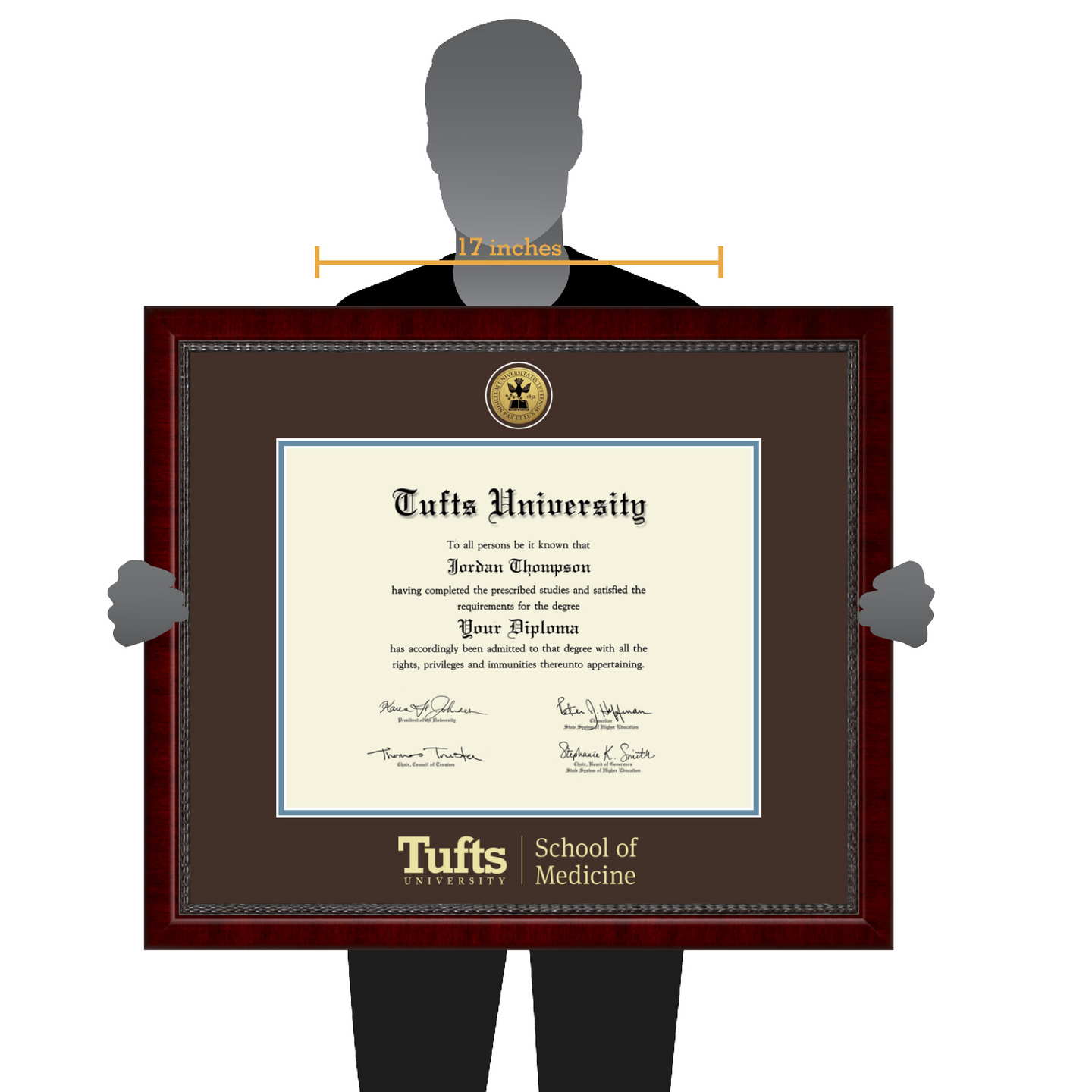 Tufts University Gold Engraved Medallion Diploma Frame in Sutton - Item