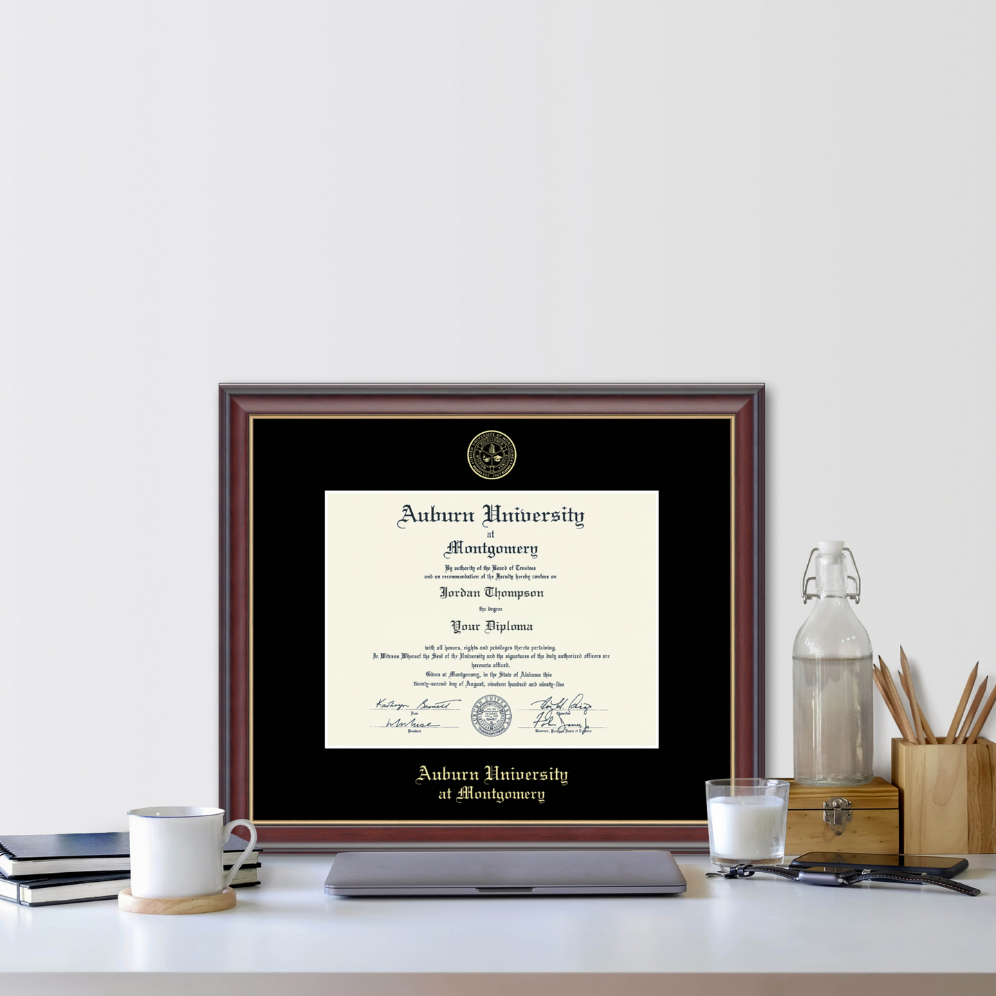 Auburn University Montgomery Gold Embossed Diploma Frame in Studio Gold -  Item #340853 from AUM Bookstore