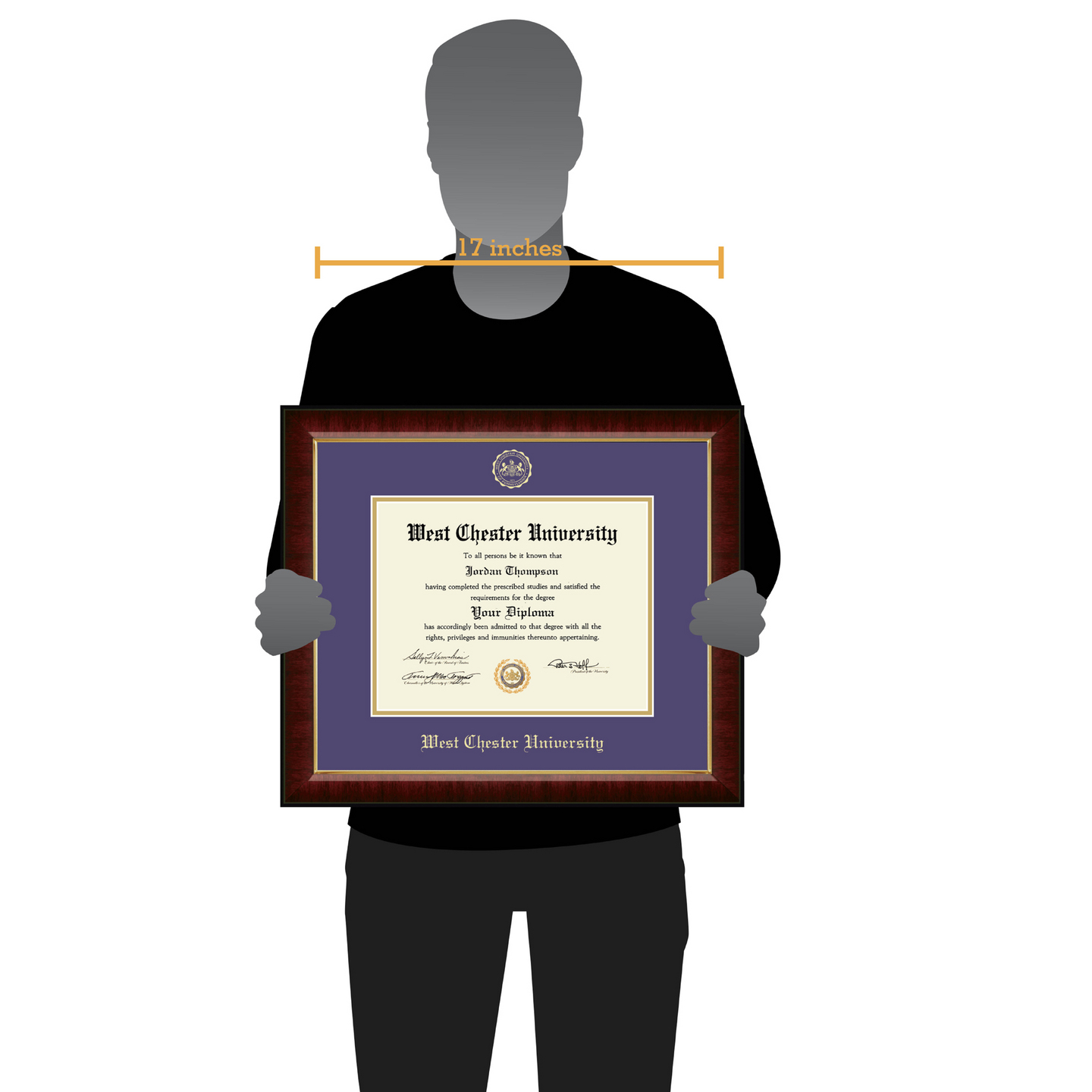 West Chester University Gold Embossed Diploma Frame in Murano - Item ...