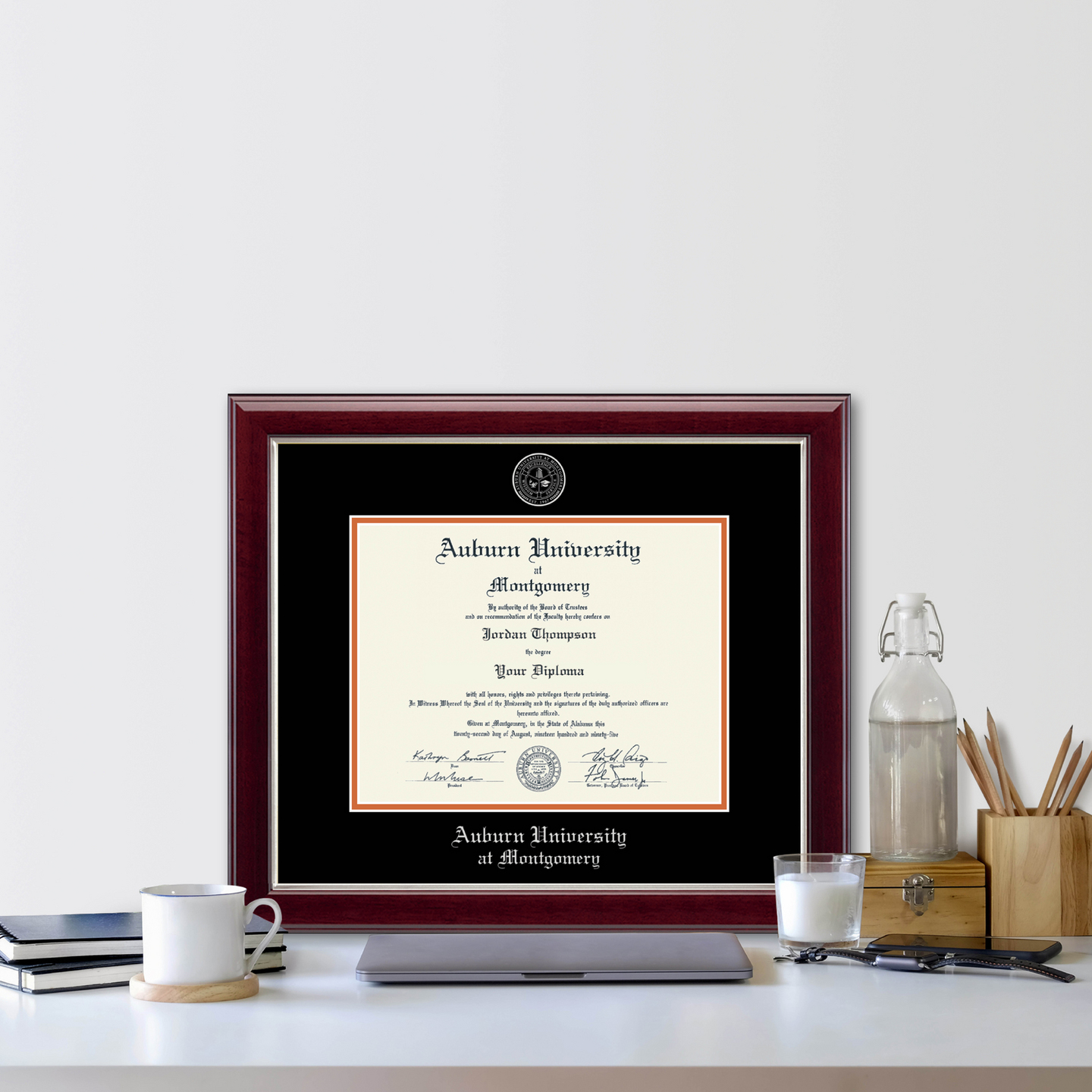 Auburn University Montgomery Silver Embossed Diploma Frame in Gallery