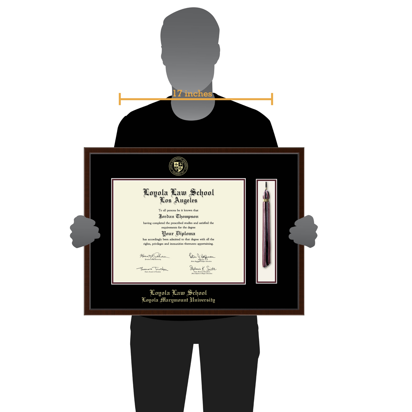Loyola Law School Los Angeles Tassel Edition Diploma Frame in Delta