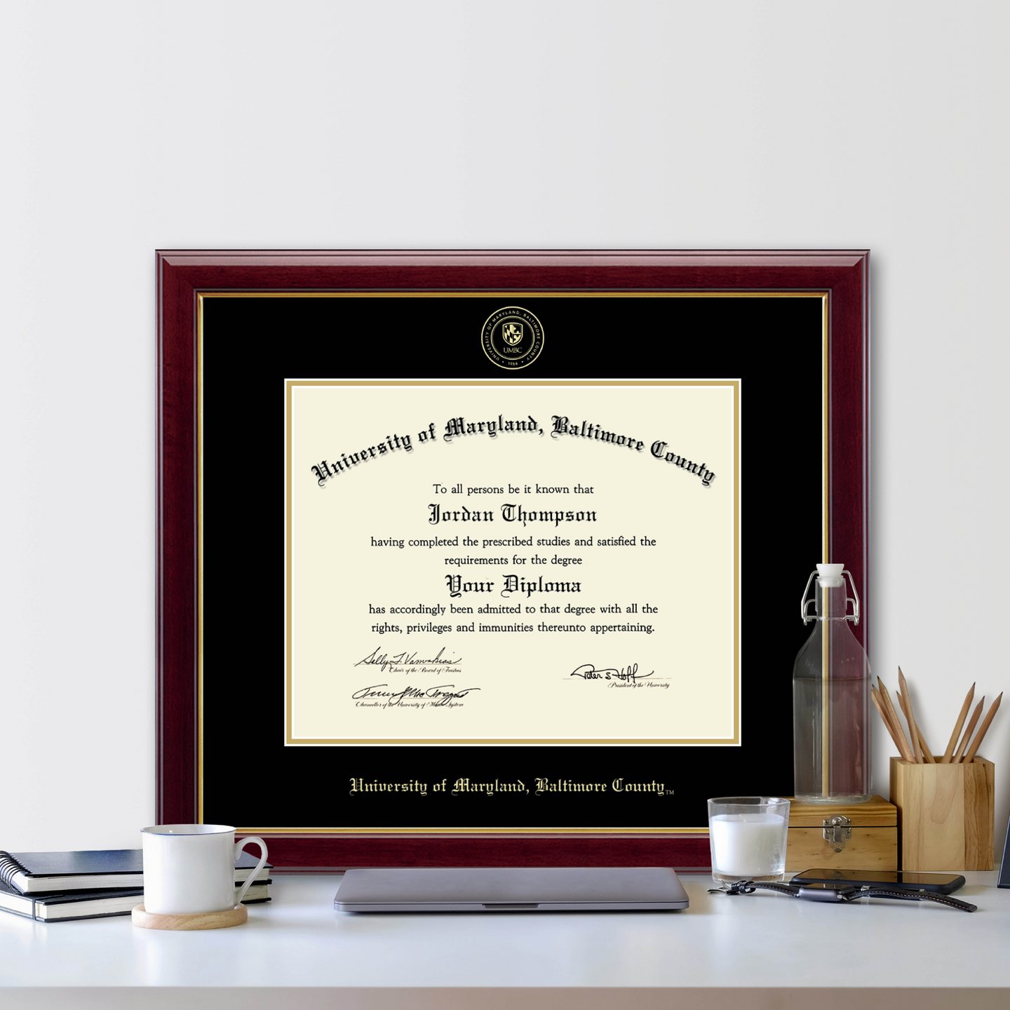 University of Maryland, Baltimore County Gold Embossed Diploma Frame in