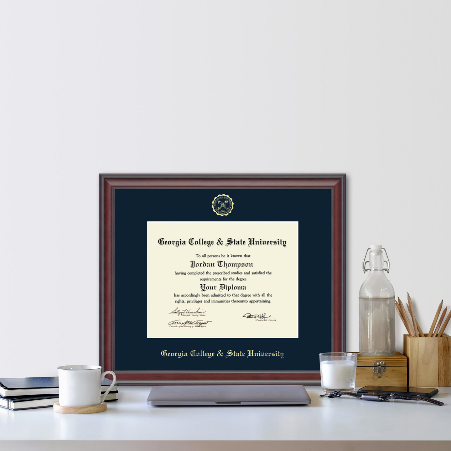 College & State University Gold Embossed Diploma Frame in