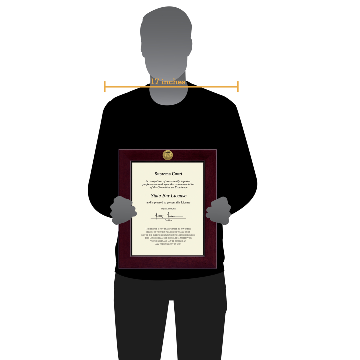 State of Missouri Century Gold Engraved Certificate Frame in Cordova