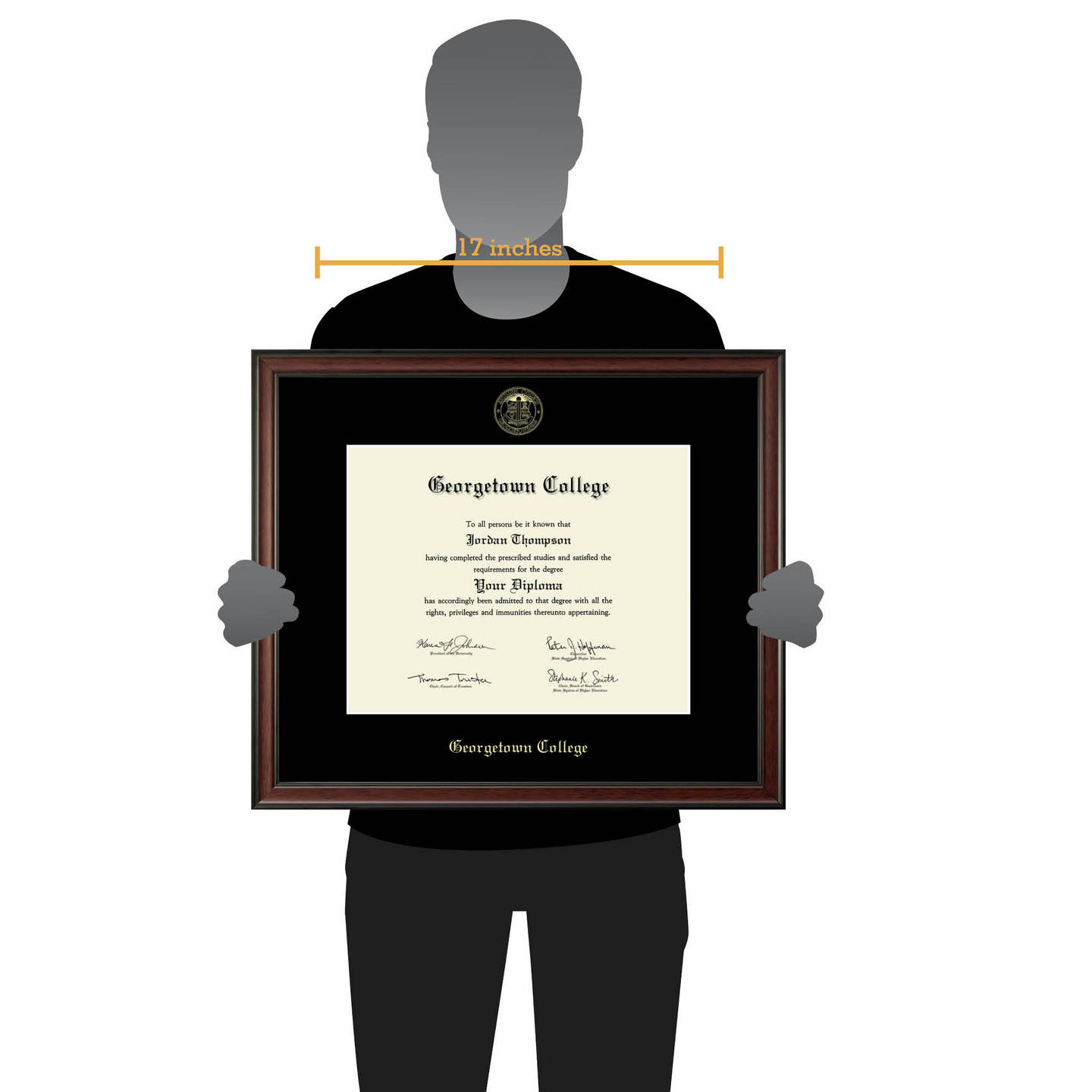 College Gold Embossed Diploma Frame in Studio Item 389056