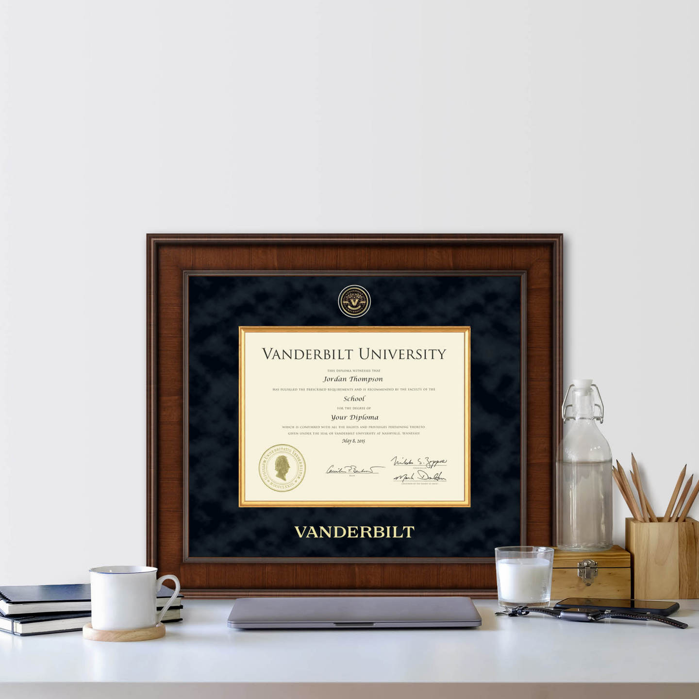 Vanderbilt University Presidential Masterpiece Diploma Frame in Madison