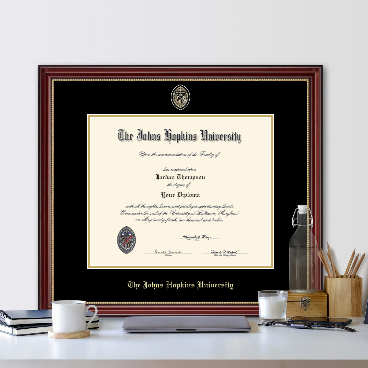 Johns Hopkins University Masterpiece Medallion Diploma Frame in 