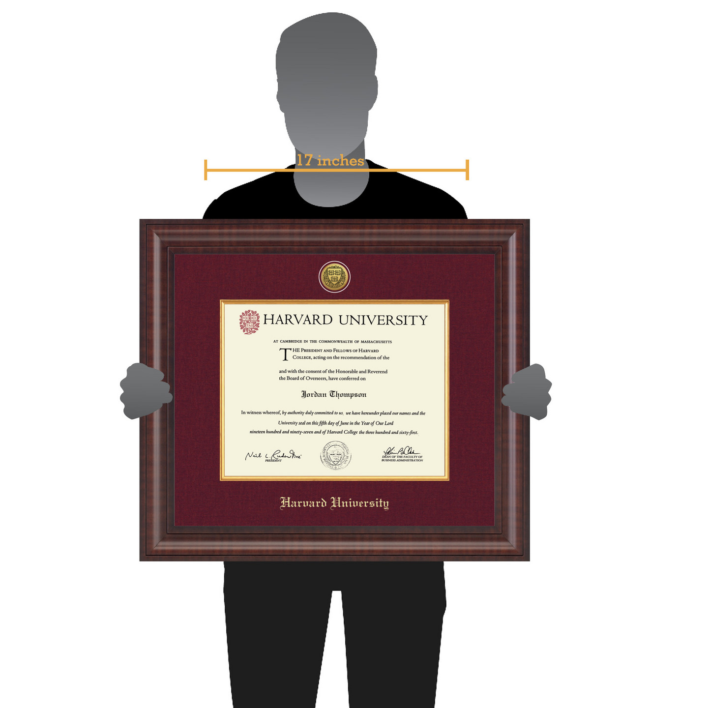 Harvard University Presidential Gold Engraved Diploma Frame In Premier ...