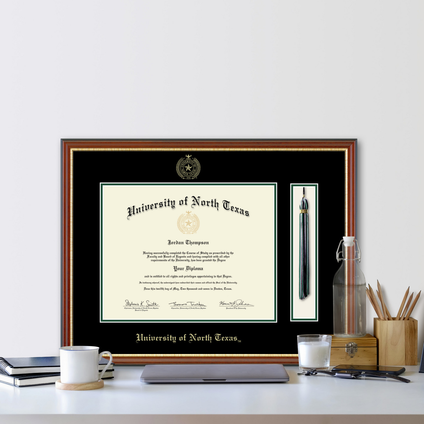 University of North Texas Tassel Edition Diploma Frame in Newport