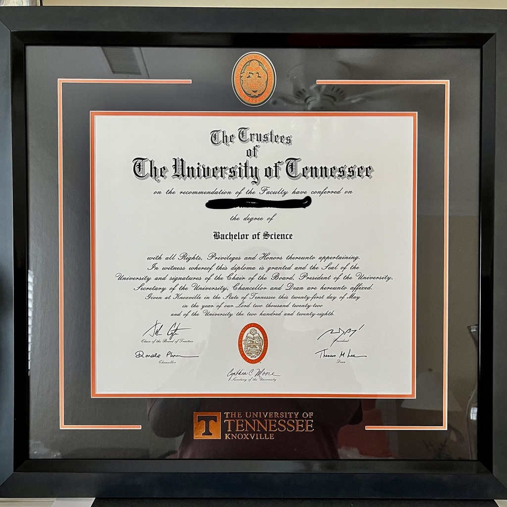 UTK Showcase Edition Diploma Frame