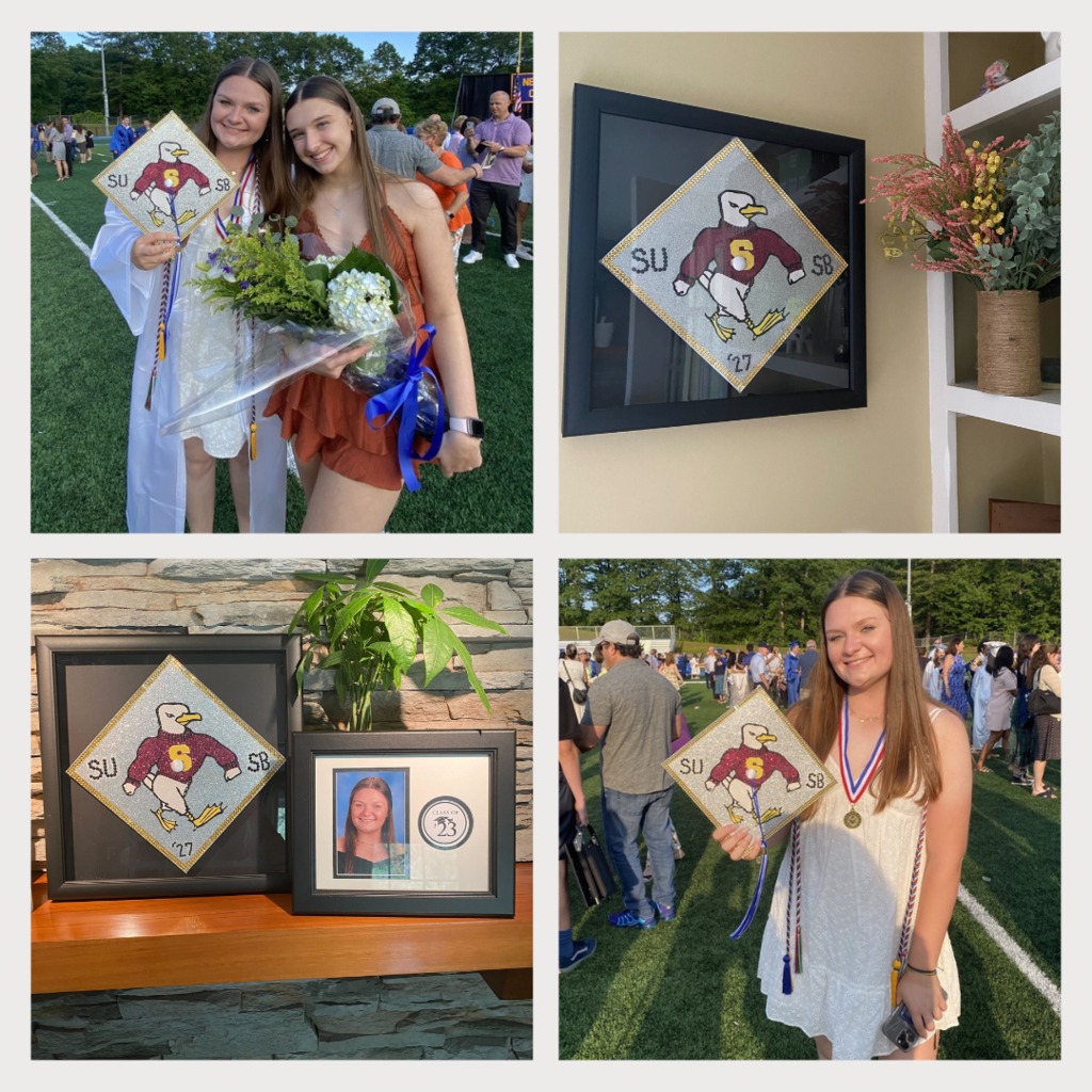 Grad showcasing their grad cap frame