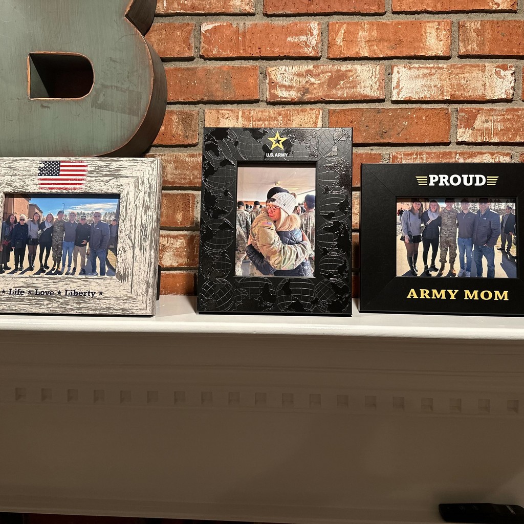 3 photo frames of proud US Army Soldier